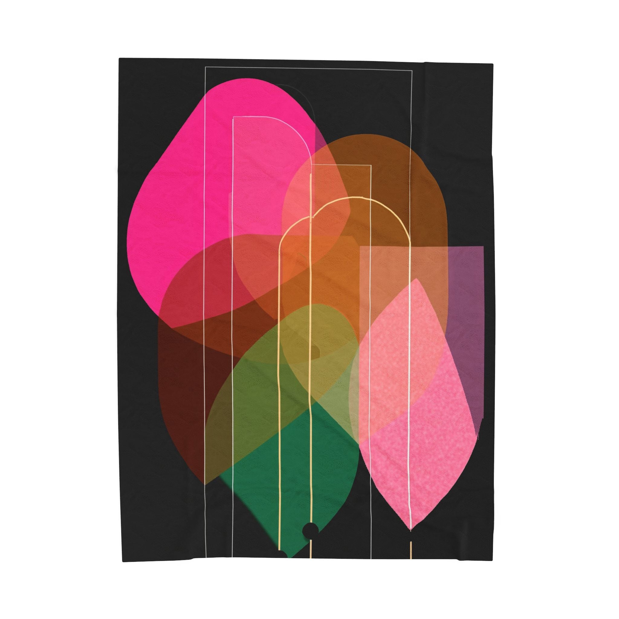 Organic Intersections: Geometric Abstraction, Mid-Century Color Study   |    Custom Orders Available