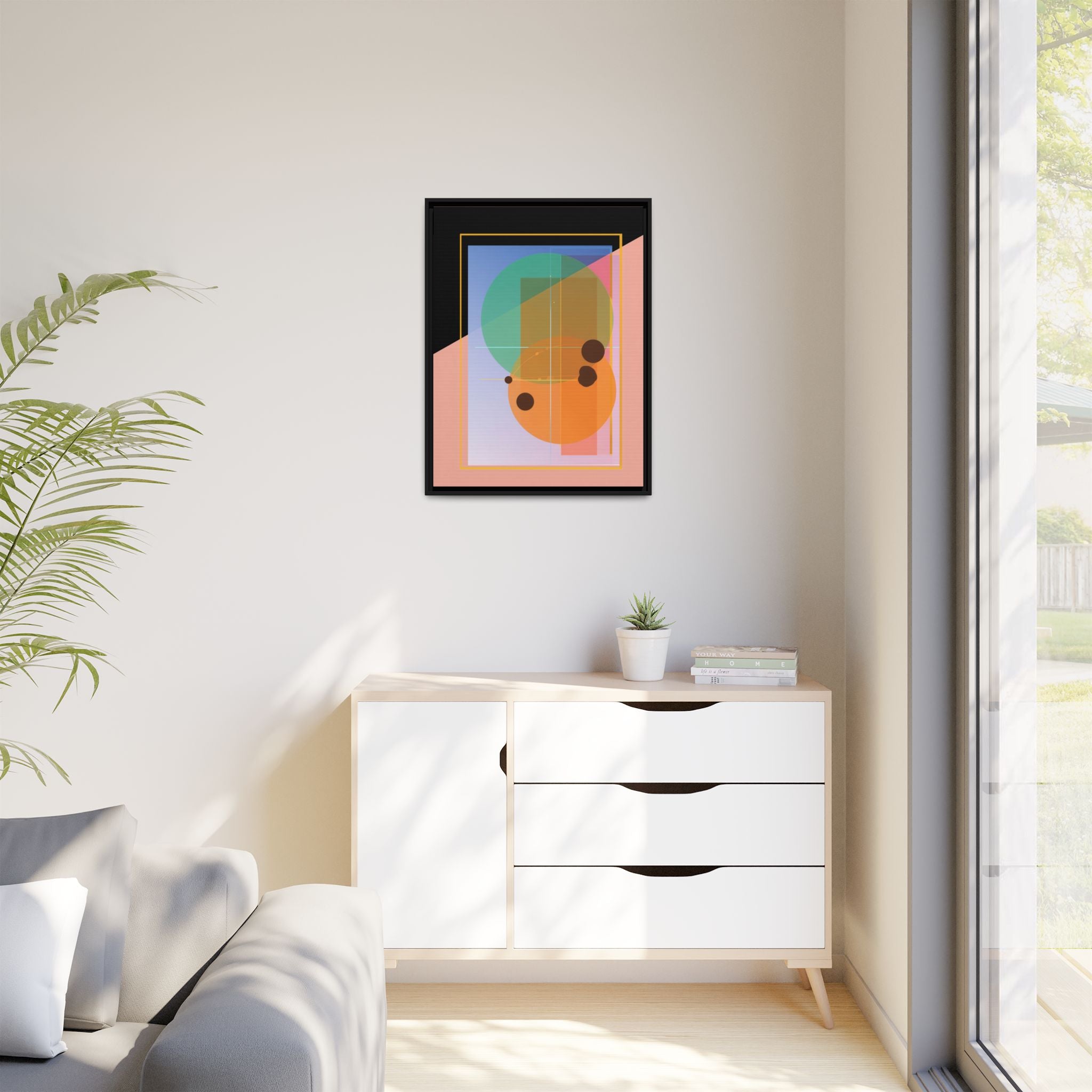 Geometric Harmony: Abstract Composition, Overlapping Shapes, Precision Design   |   Custom Orders Accepted