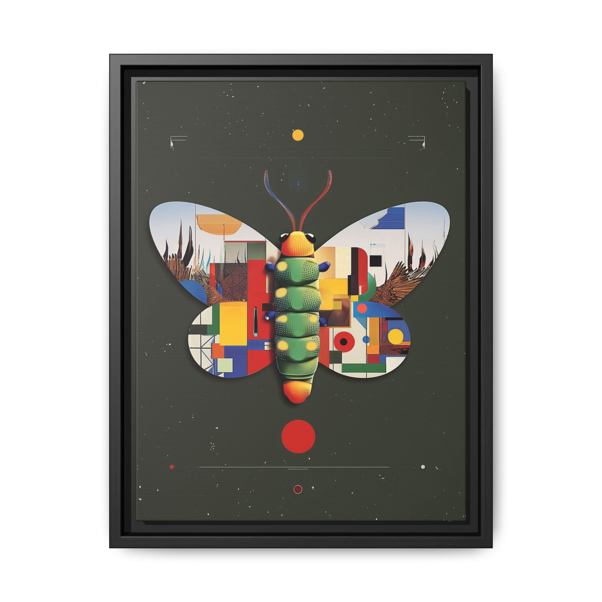 Geometric Butterfly Framed Print : Digital Cubist Interpretation, Modernist Entomological Design   |  Personalized & Custom Orders Available