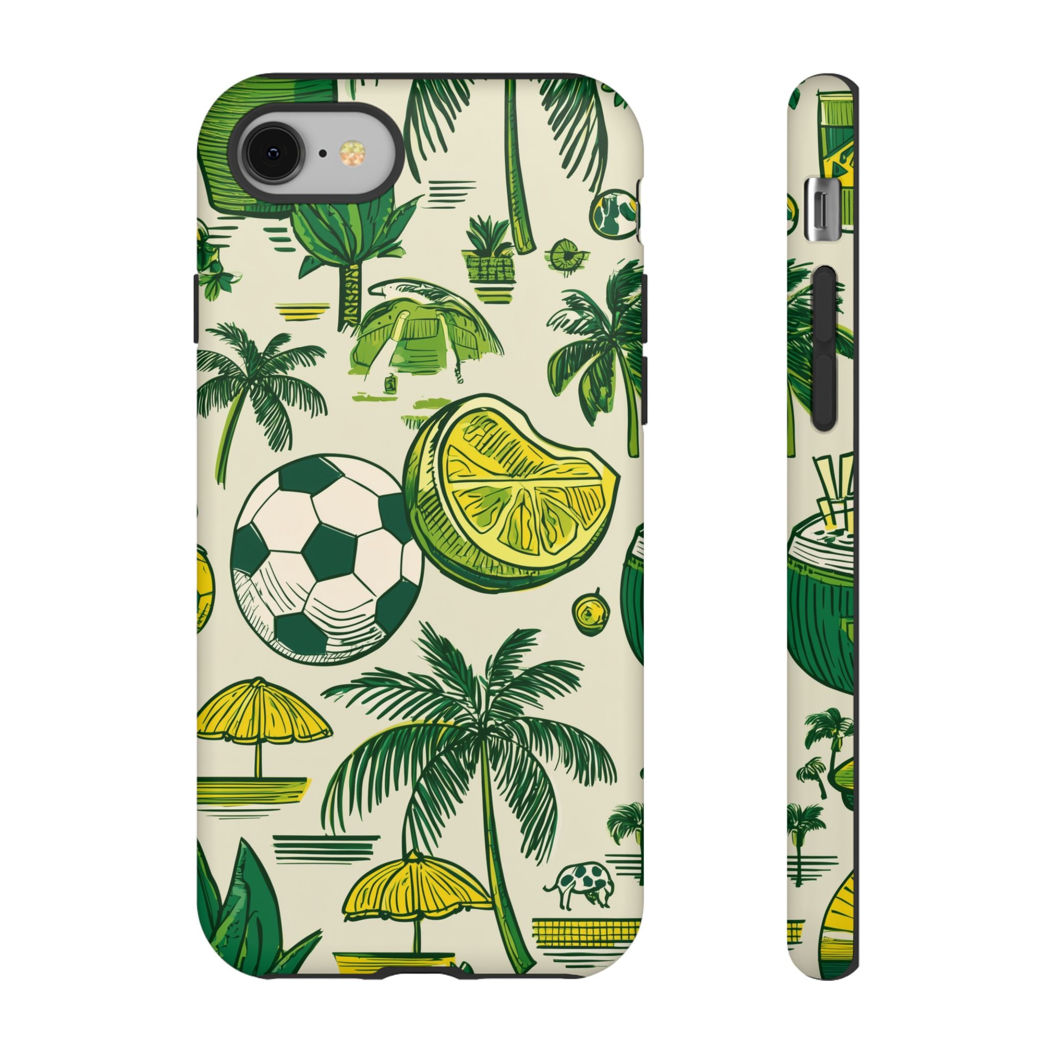Summer Tough Cases: Sporty Tropical Phone Case, Fun Beach Vibe Phone Accessory, Summer Travel Gift, Colorful Phone Cover, Casual Style Tech