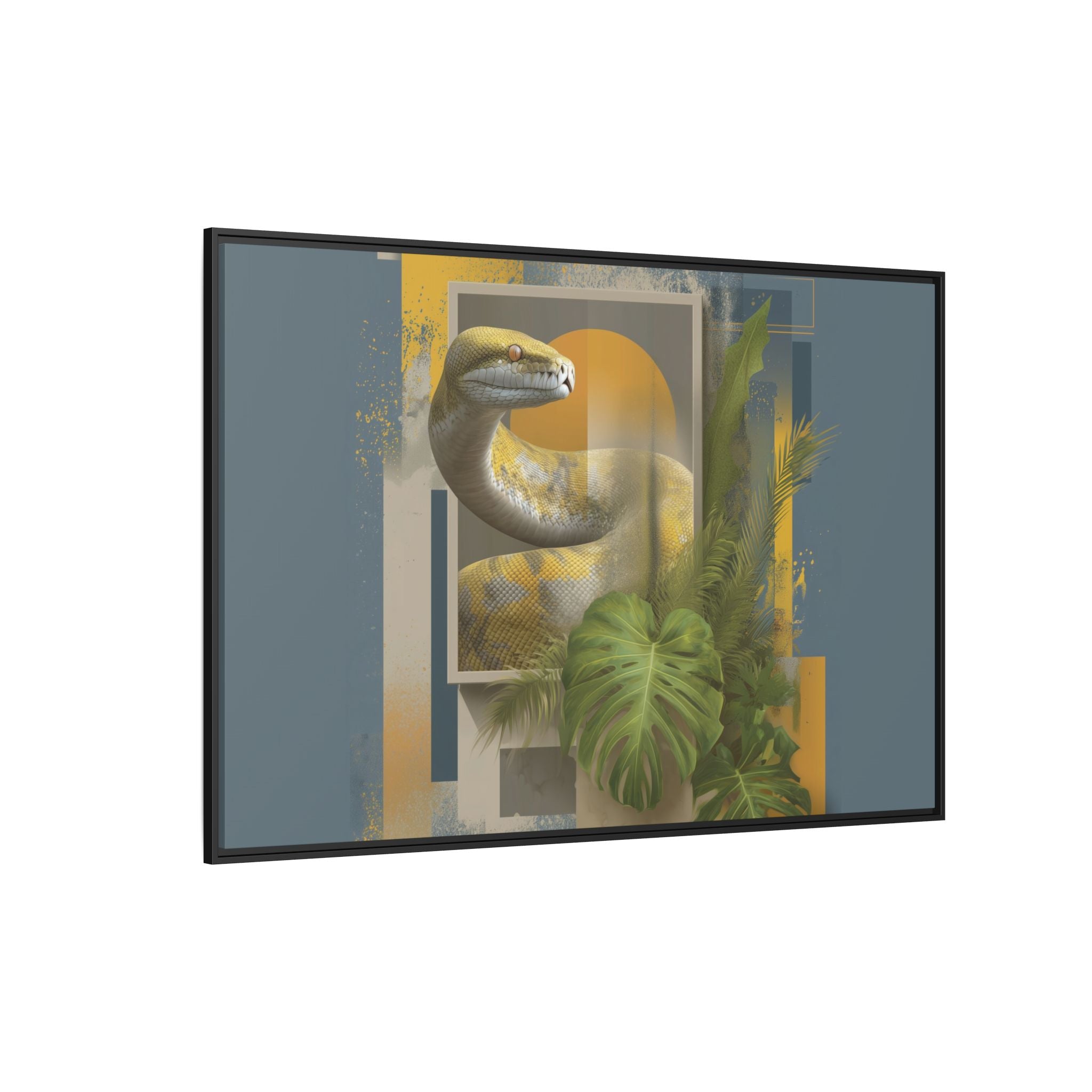 Serpent in Geometrics: Tropical Graphic Design, Modern Nature Illustration   |    Custom Orders Available