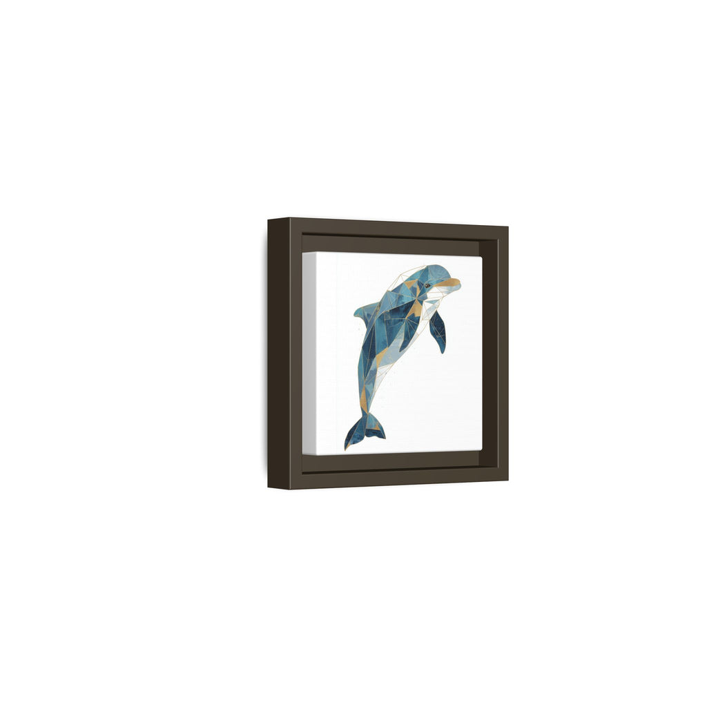 Oceanic Geometry: Dolphin in Blue Polygons, Modern Marine Art   |  Personalized & Custom Orders Available