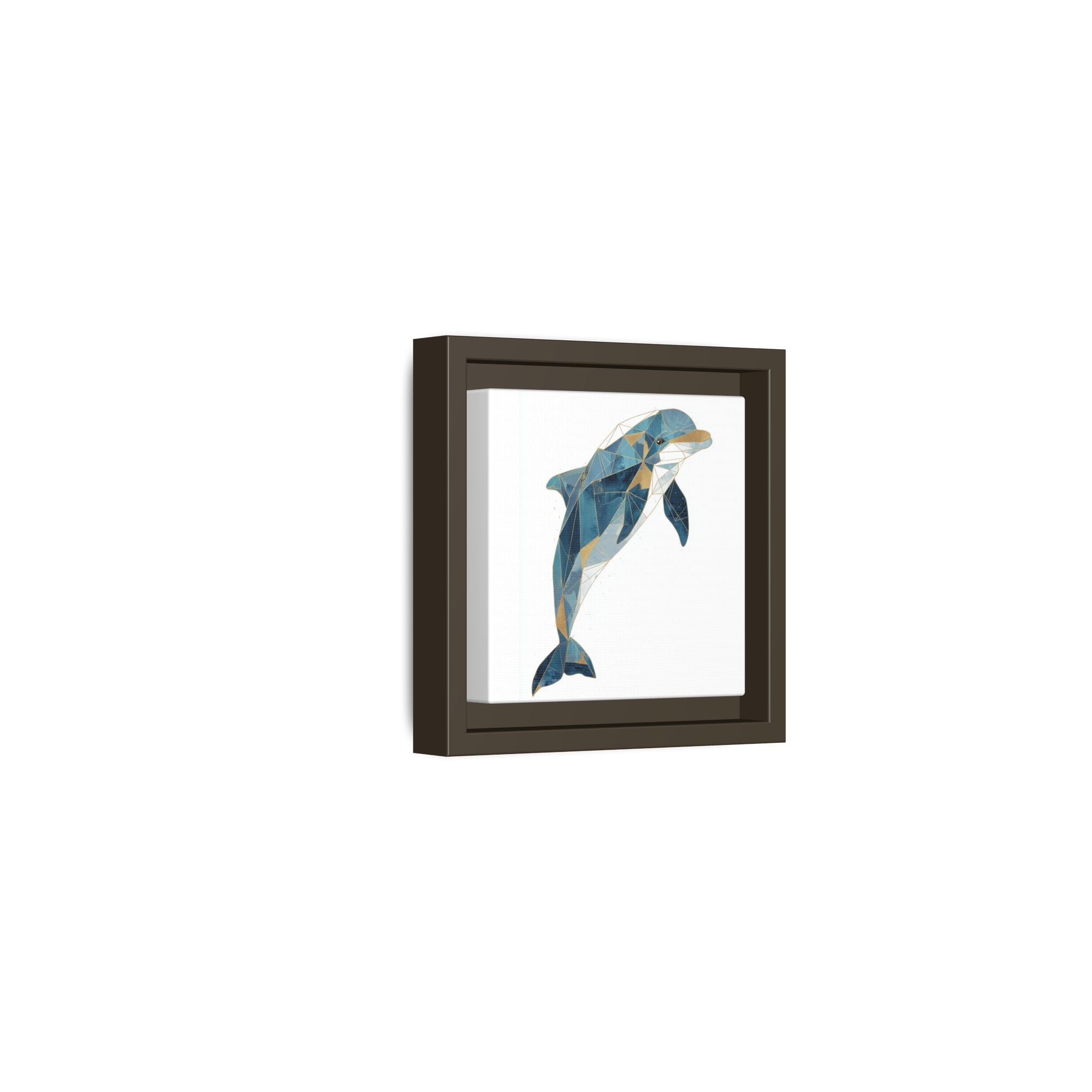 Oceanic Geometry: Dolphin in Blue Polygons, Modern Marine Art   |  Personalized & Custom Orders Available