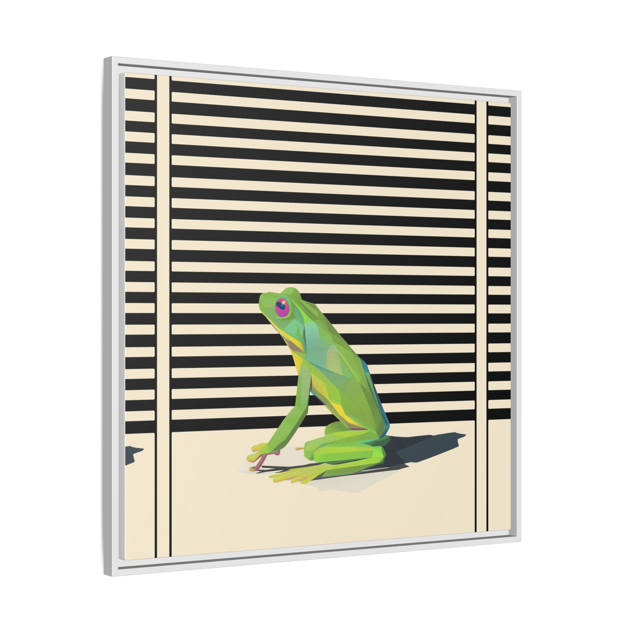 Geometric Frog Persona: Modern Wildlife Illustration, Vibrant Graphic Design   |  Personalized & Custom Orders Available