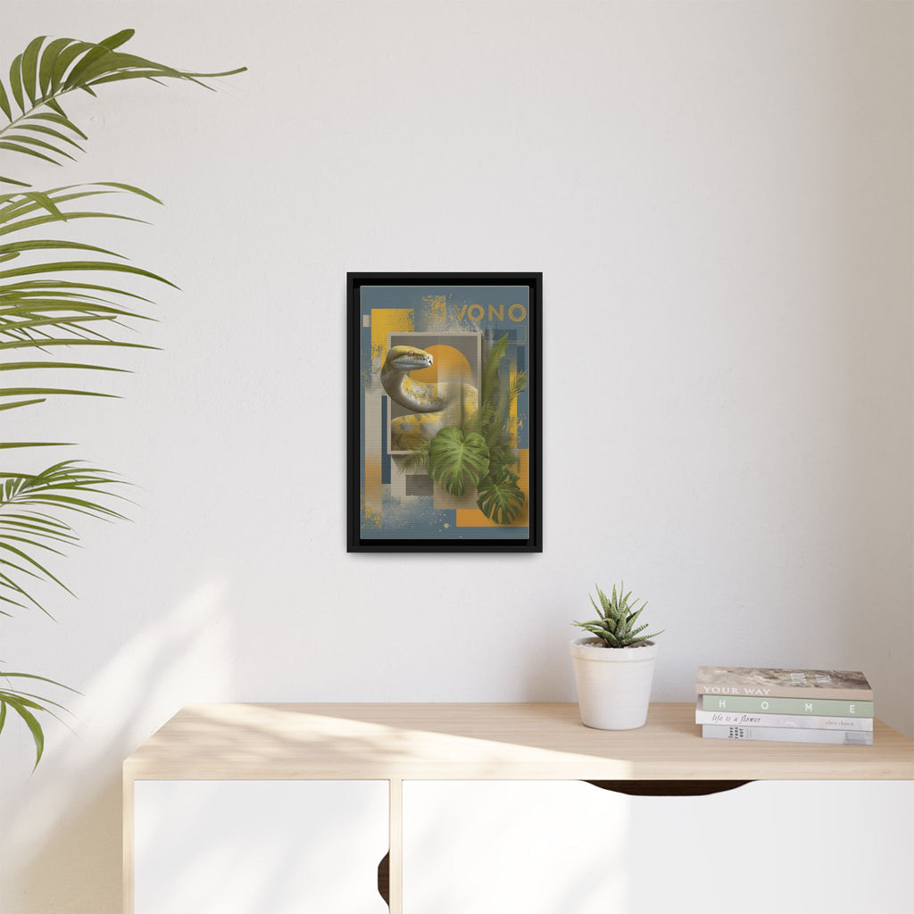 Serpent of Geometric Dimensions: Tropical Vono Design, Abstract Wildlife Art   |  Personalized & Custom Orders Available