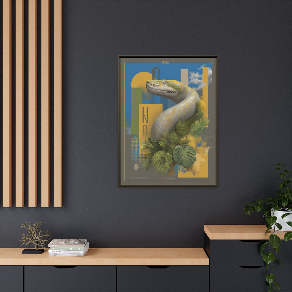 Serpent's Geometry: Tropical Anaconda Graphic Design, Modern Wildlife Illustration   |  Personalized & Custom Orders Available