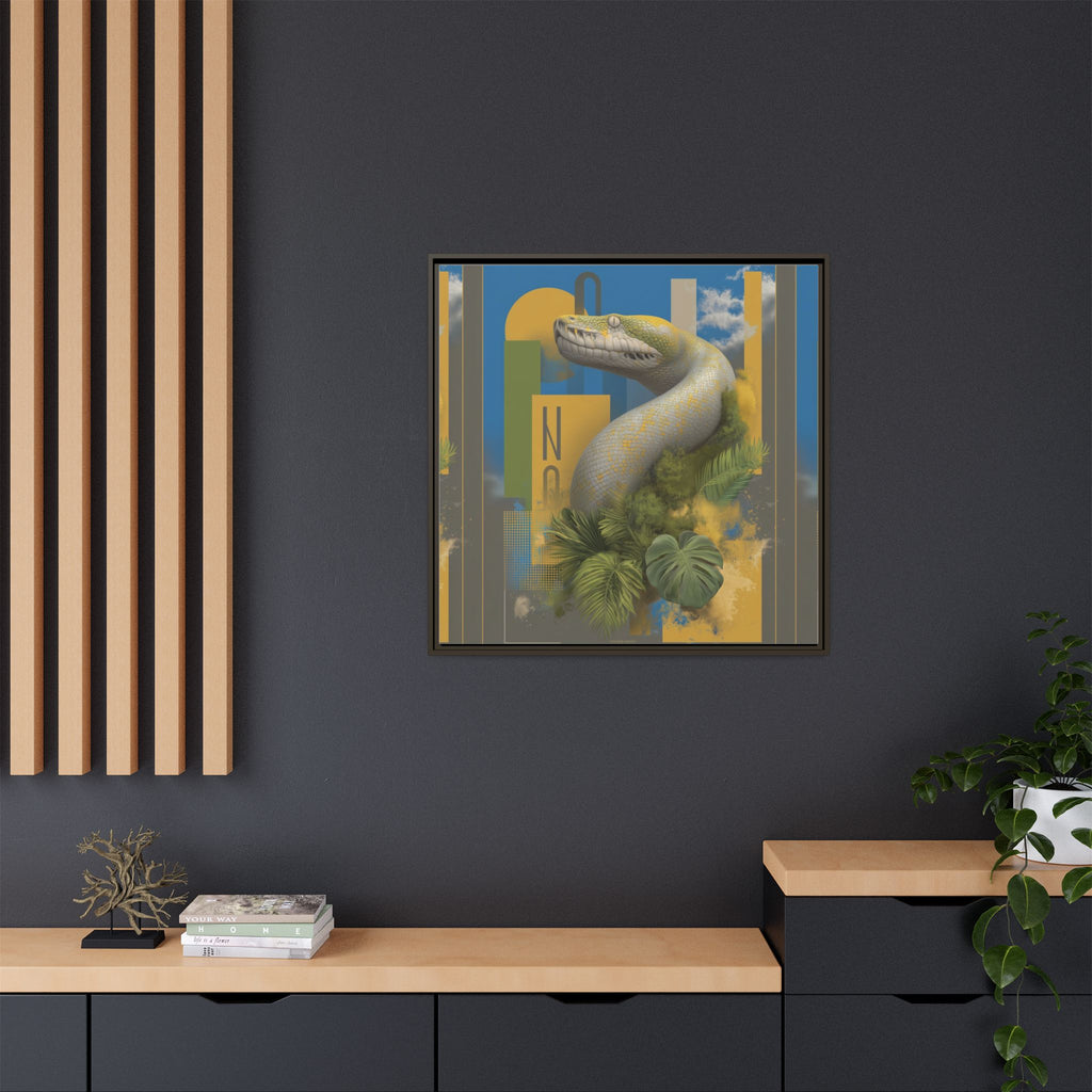 Serpent's Geometry: Tropical Anaconda Graphic Design, Modern Wildlife Illustration   |  Personalized & Custom Orders Available