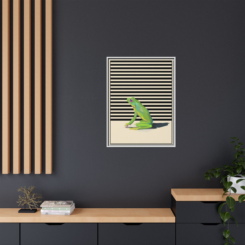 Geometric Frog Persona: Modern Wildlife Illustration, Vibrant Graphic Design   |  Personalized & Custom Orders Available