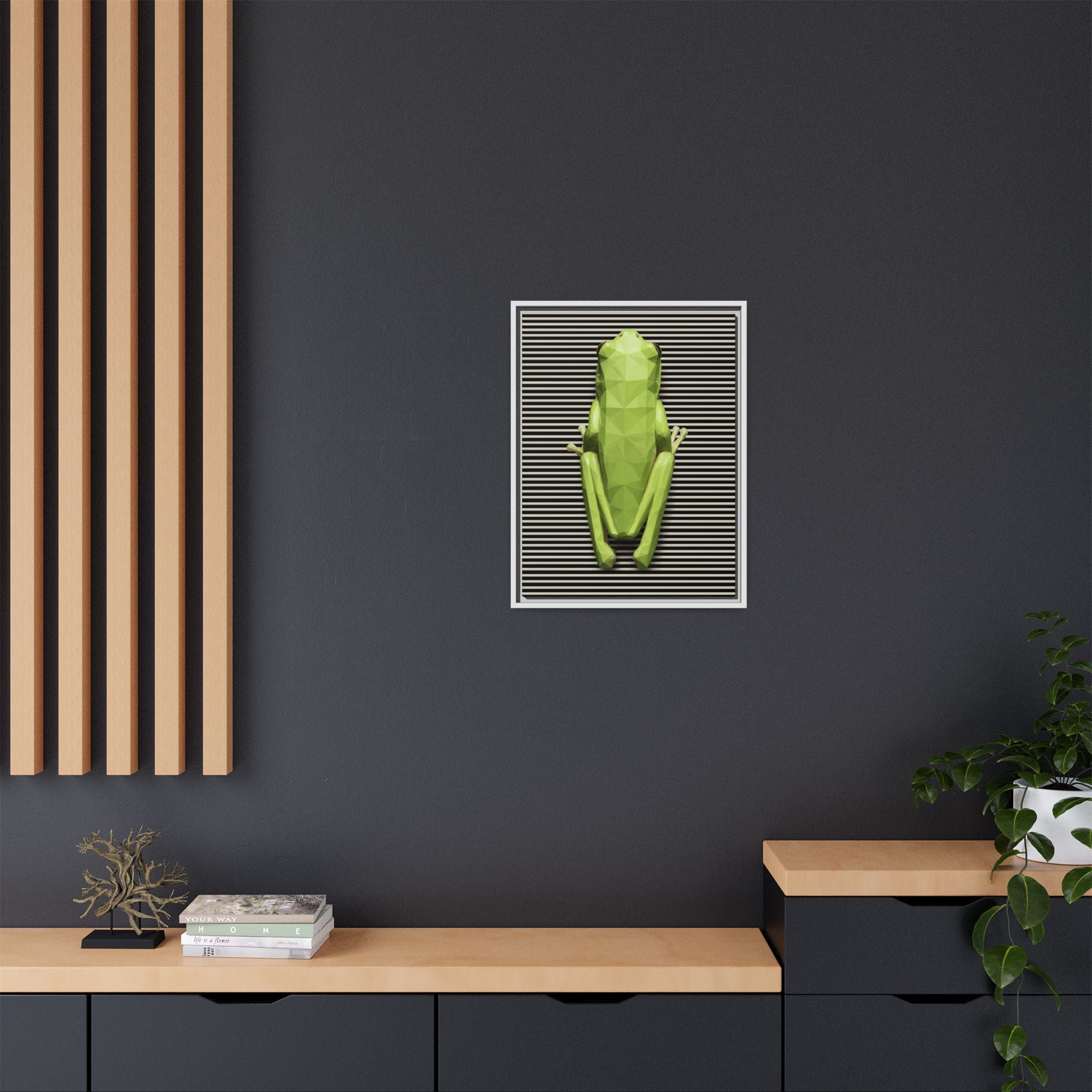 Geometric Frog: Low-Poly Digital Wildlife, Minimalist Angular Design   |    Custom Orders Available