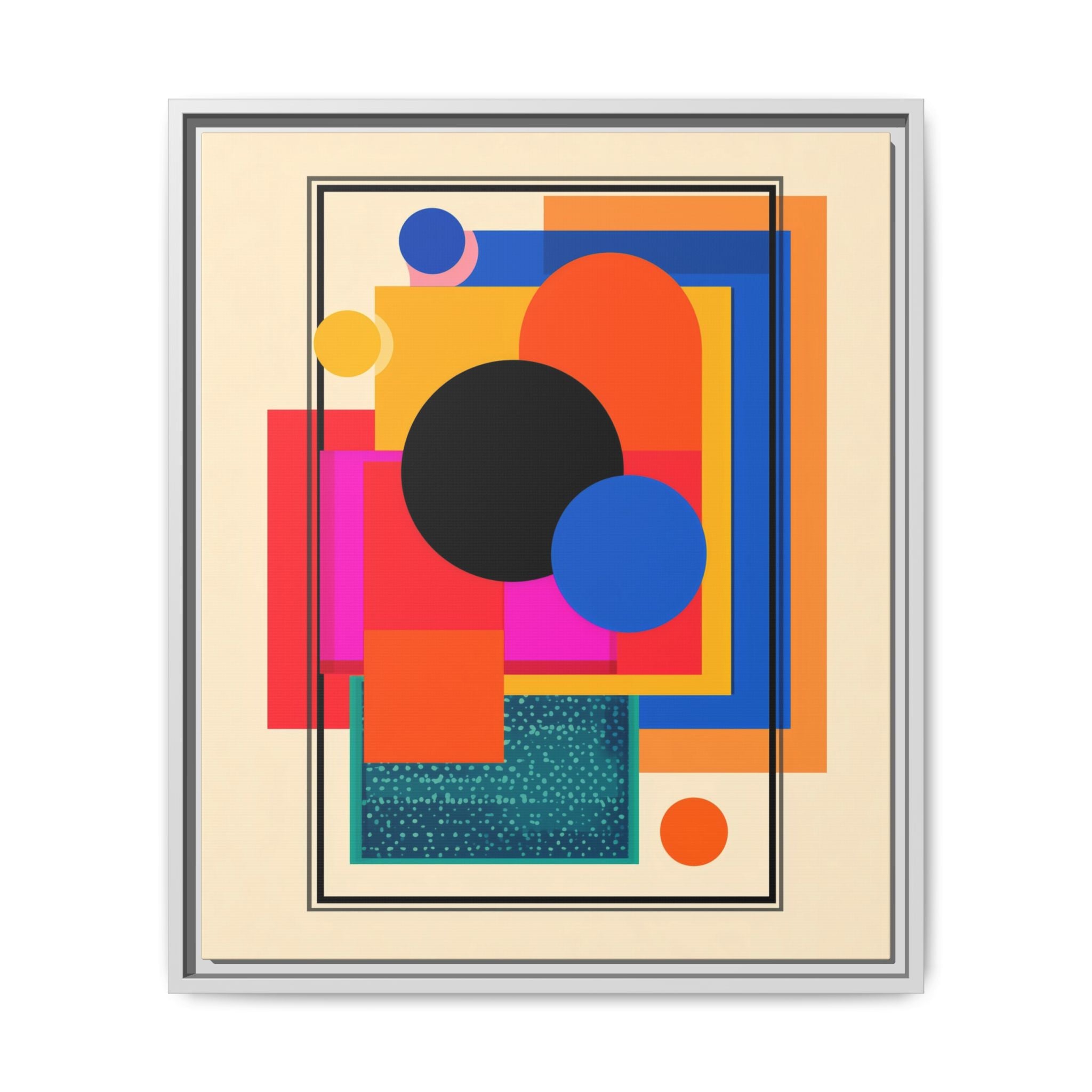 Geometric Harmony: Abstract Color Blocks, Mid-Century Modern Design, Minimalist Art Composition   |   Custom Orders Accepted