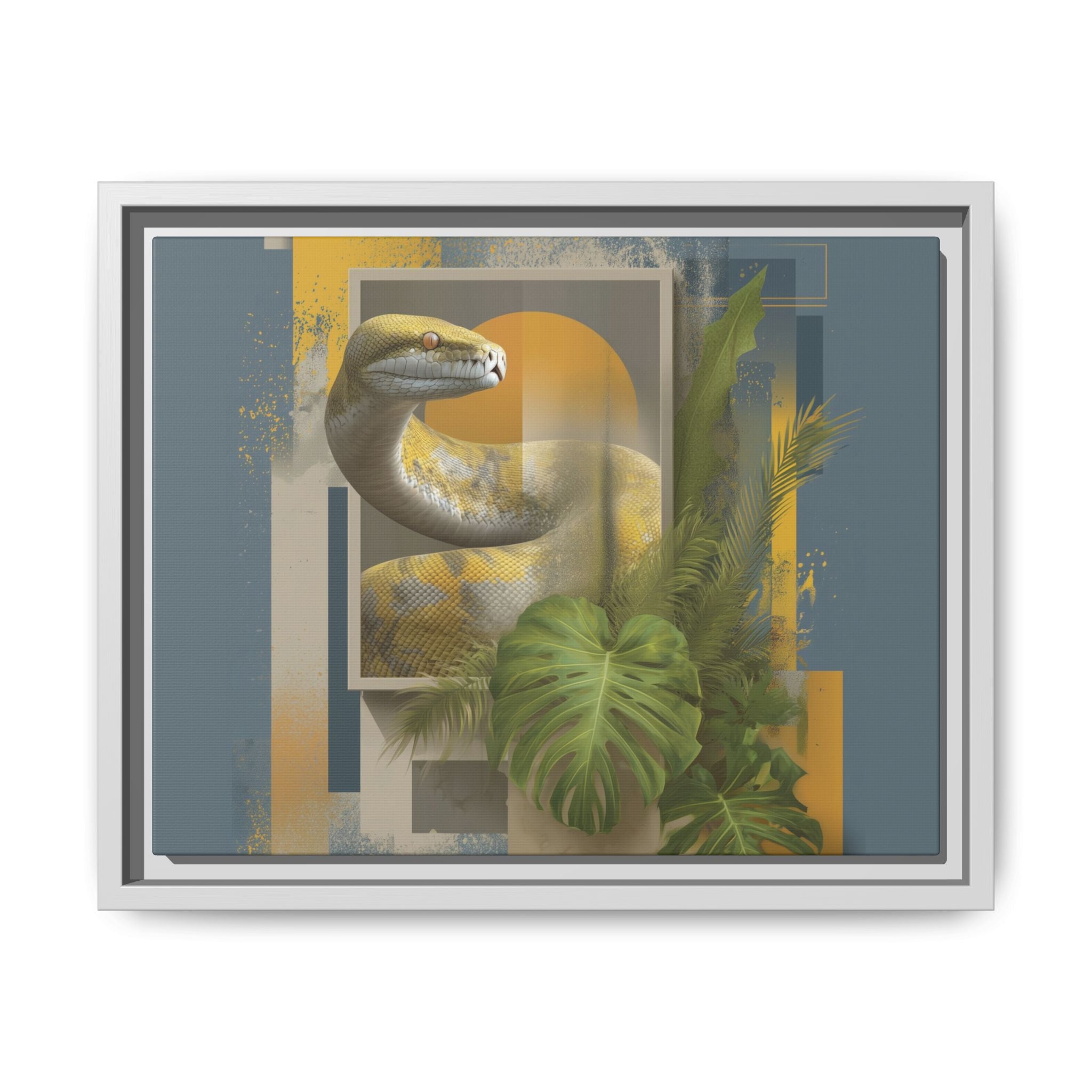 Serpent in Geometrics: Tropical Graphic Design, Modern Nature Illustration   |    Custom Orders Available