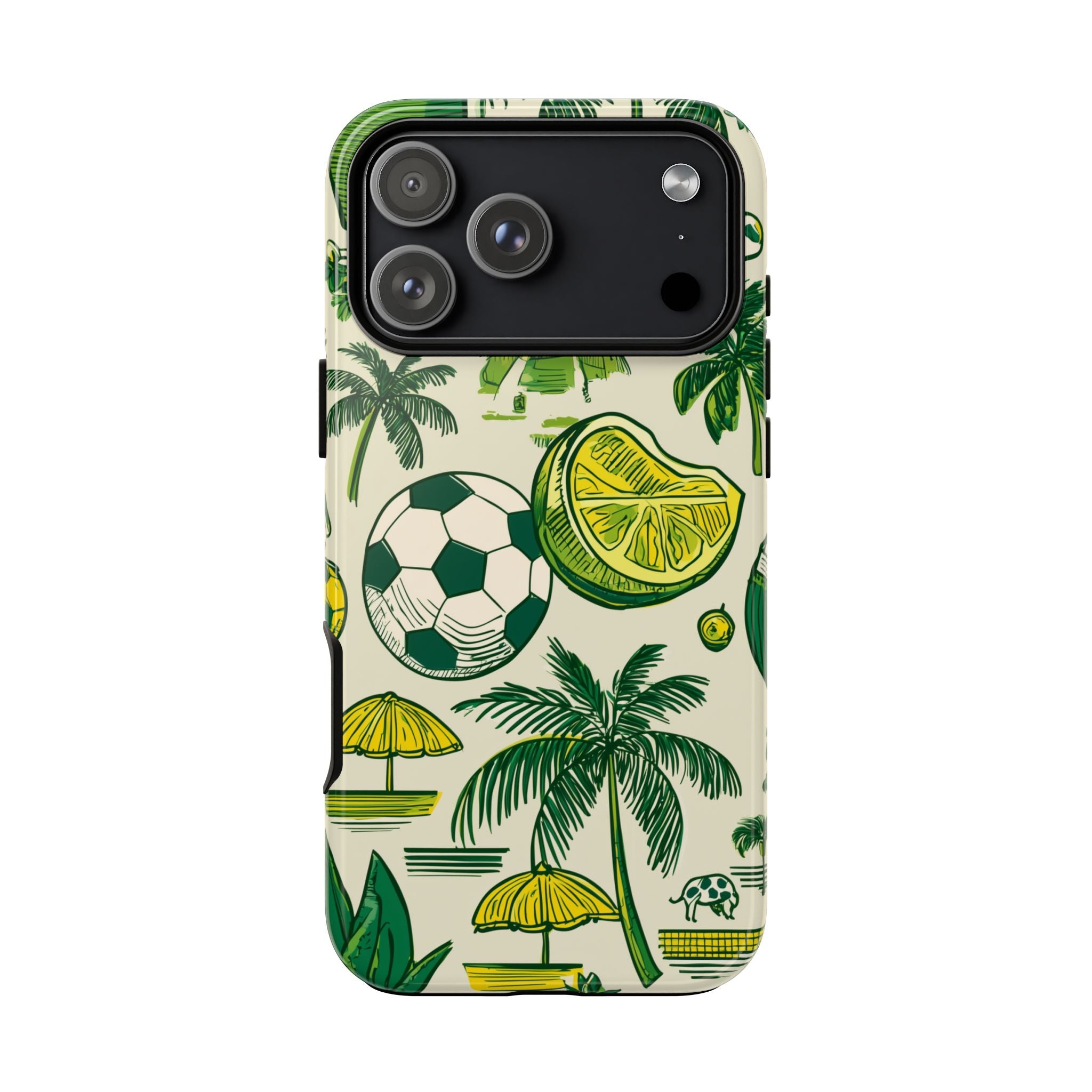 Summer Tough Cases: Sporty Tropical Phone Case, Fun Beach Vibe Phone Accessory, Summer Travel Gift, Colorful Phone Cover, Casual Style Tech