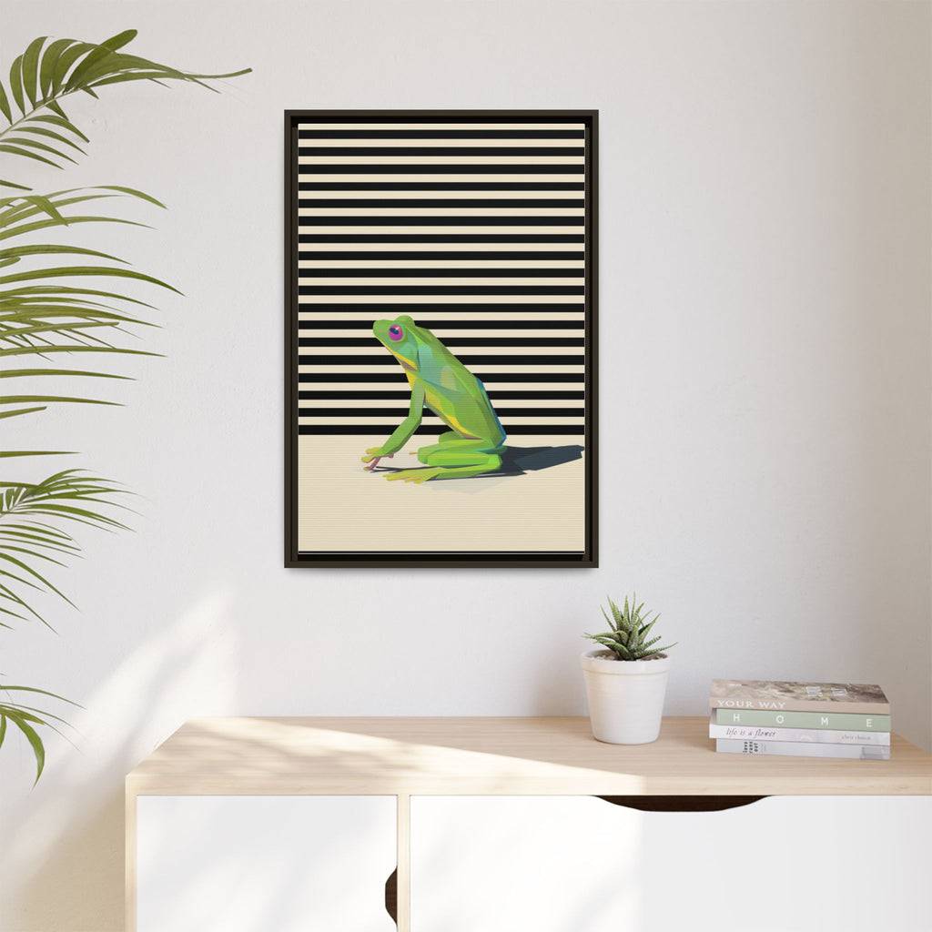 Geometric Frog Persona: Modern Wildlife Illustration, Vibrant Graphic Design   |  Personalized & Custom Orders Available