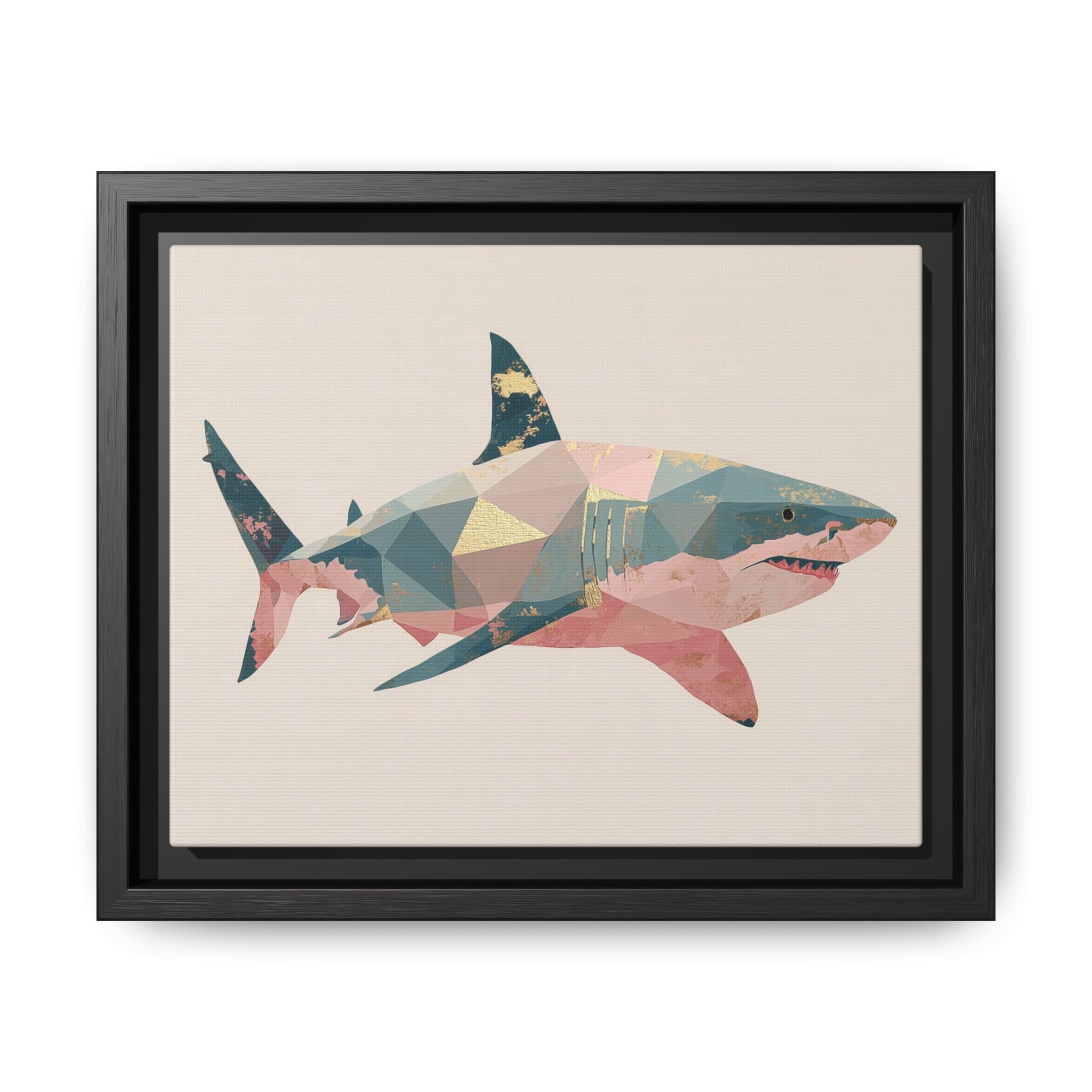 Geometric Shark Spectrum: Polygonal Marine Predator, Abstract Metallic Design   |  Personalized & Custom Orders Available