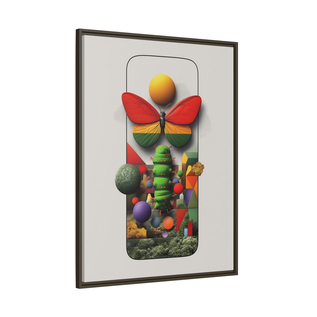 Metamorphosis Framed Print : Geometric Nature Transformation, Vibrant Butterfly Composition   |  Personalized & Custom Orders Available