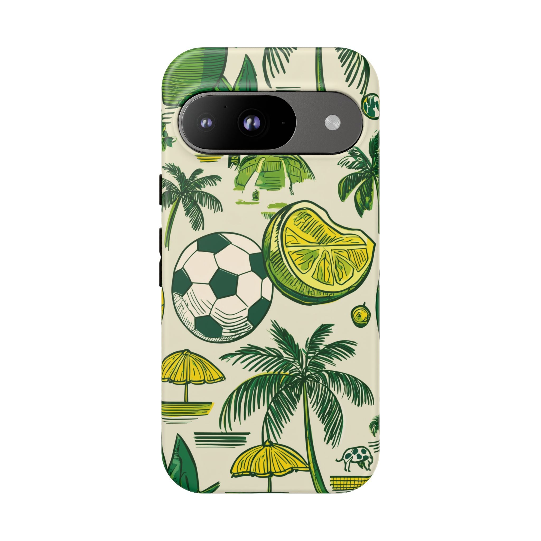 Summer Tough Cases: Sporty Tropical Phone Case, Fun Beach Vibe Phone Accessory, Summer Travel Gift, Colorful Phone Cover, Casual Style Tech