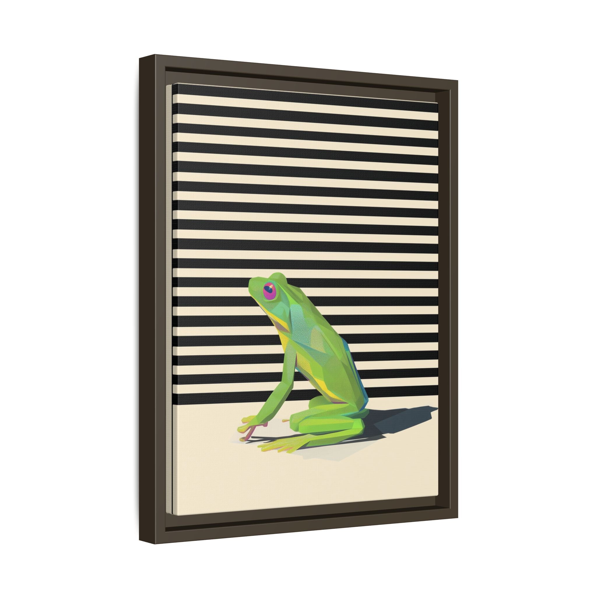 Geometric Frog Persona: Modern Wildlife Illustration, Vibrant Graphic Design   |  Personalized & Custom Orders Available