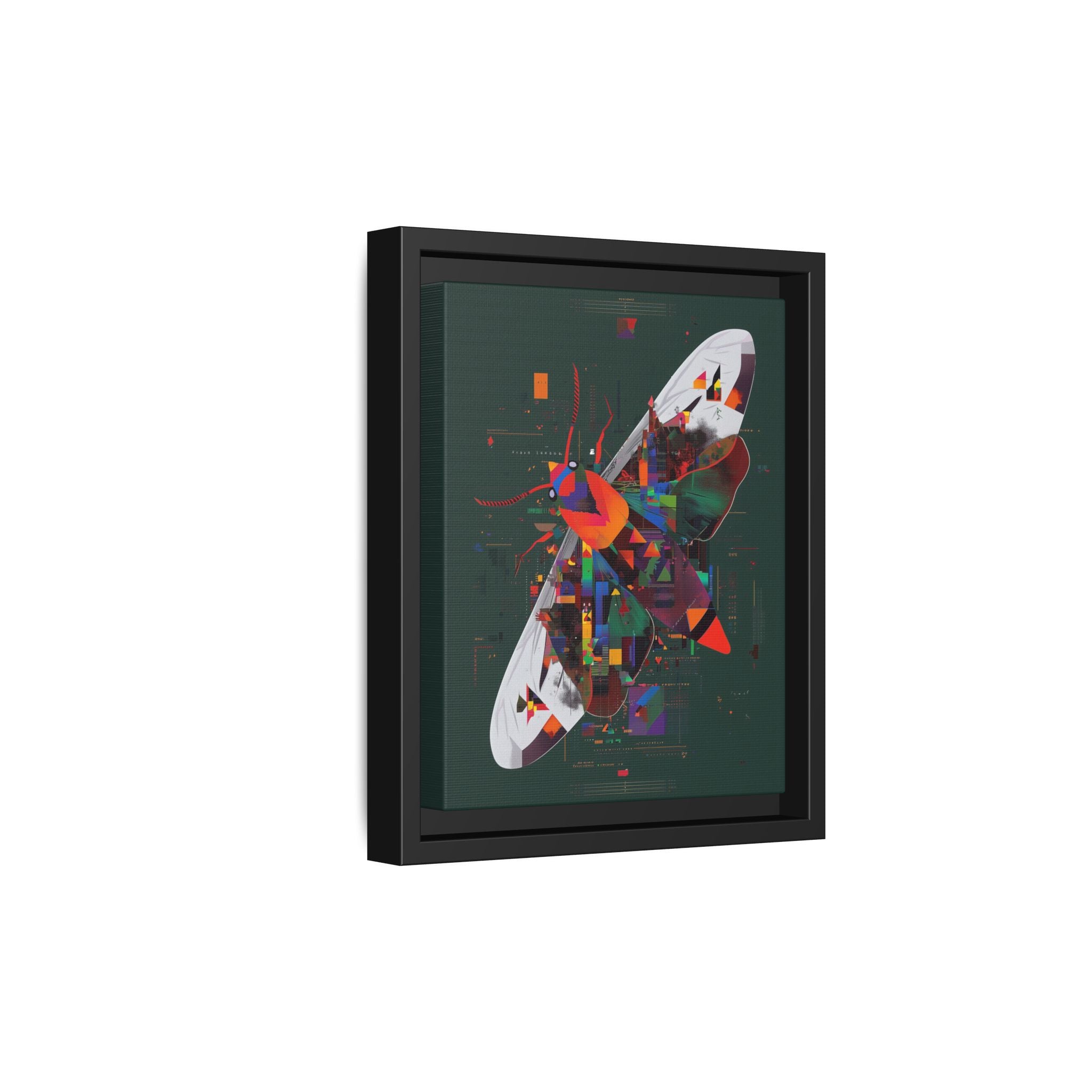 Digital Metamorphosis Framed Print : Geometric Butterfly Synthesis, Technological Nature Rendering   |   Custom Orders Available