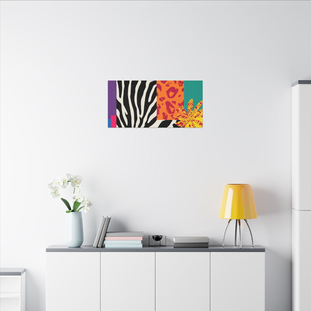 Copy of Pop Geometry: Zebra Leopard Fusion, Geometric Color Block, Modern Abstract Design   |   Custom Orders Accepted