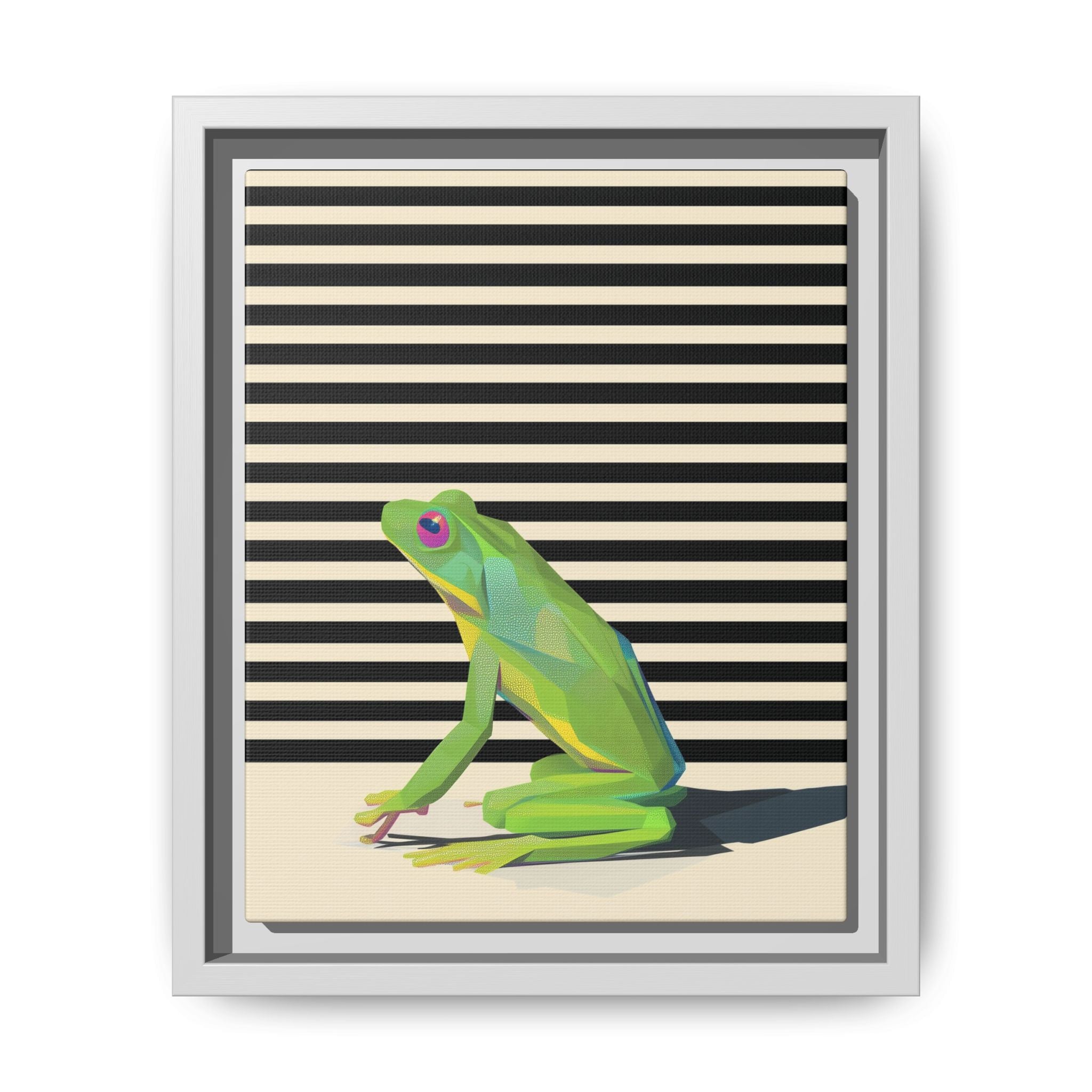 Geometric Frog Persona: Modern Wildlife Illustration, Vibrant Graphic Design   |  Personalized & Custom Orders Available