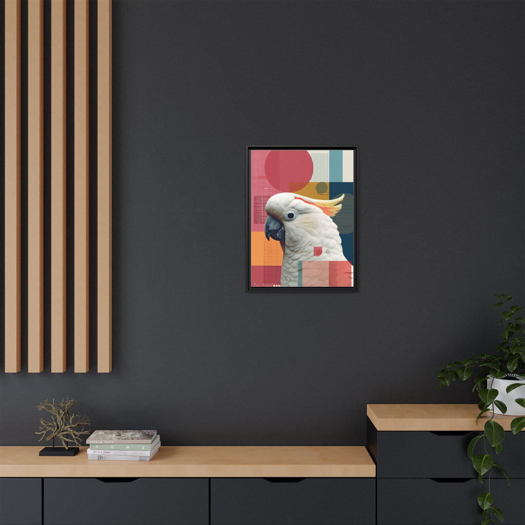 Cockatoo in Geometry: Mid-Century Modern Wildlife Art, Photorealistic Nature Print   |    Custom Orders Available