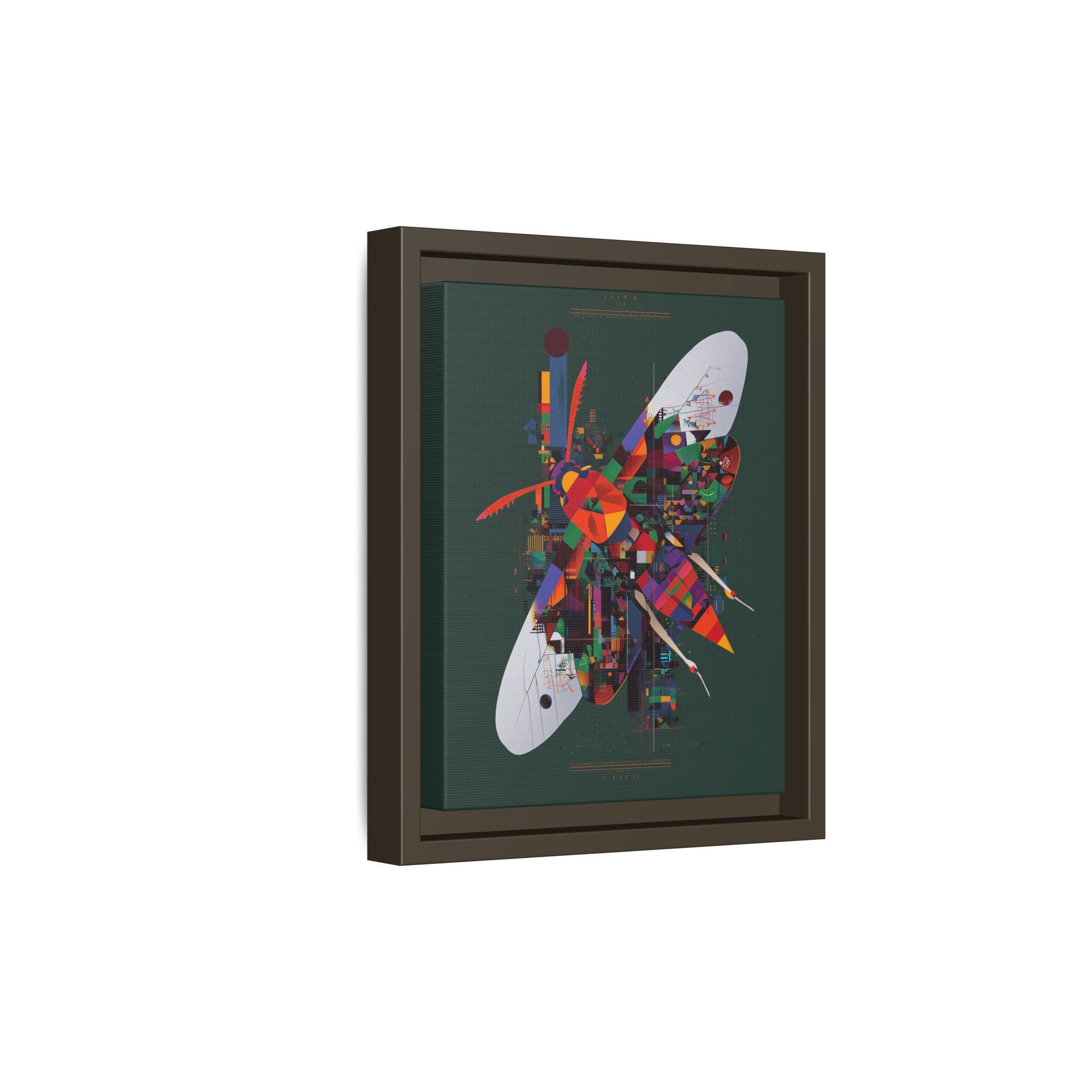 Geometric Metamorphosis Framed Print: Urban Nature Mosaic, Abstract Butterfly Fragments   |  Personalized & Custom Orders Available