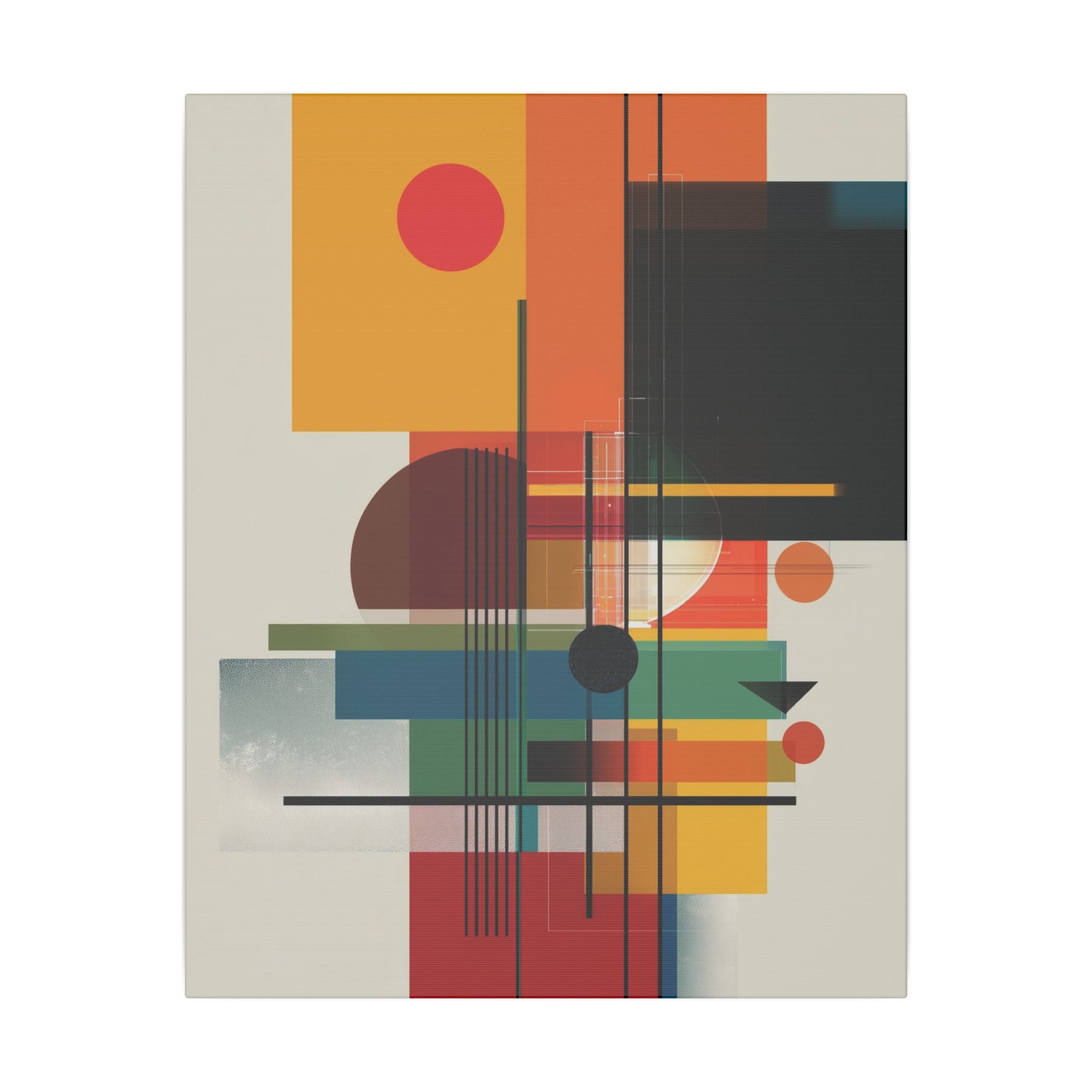 Geometric Harmony: Bauhaus Intersections, Constructivist Layers, Abstract Color Blocks   |   Custom Orders Accepted