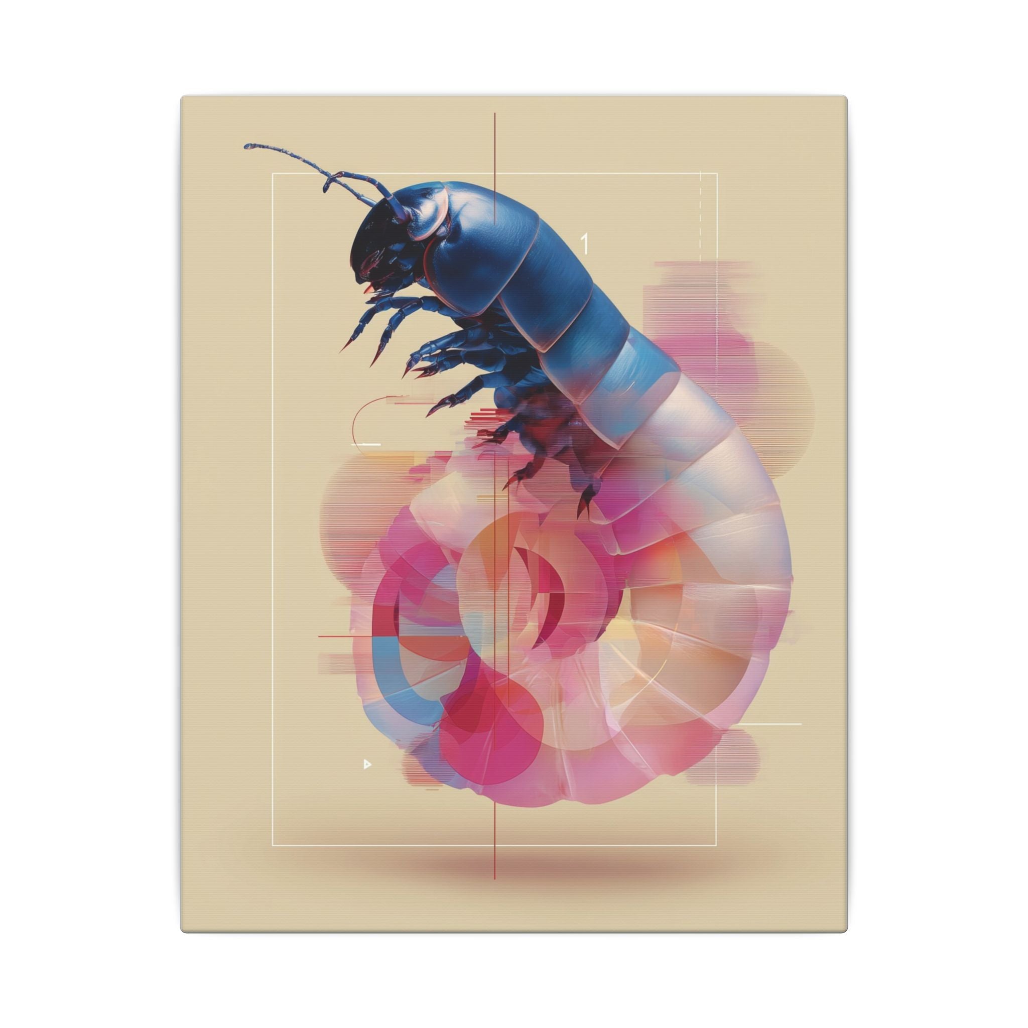 Biomechanical Beetle: Digital Insect Rendering, Geometric Glitch Art   |    Custom Orders Available