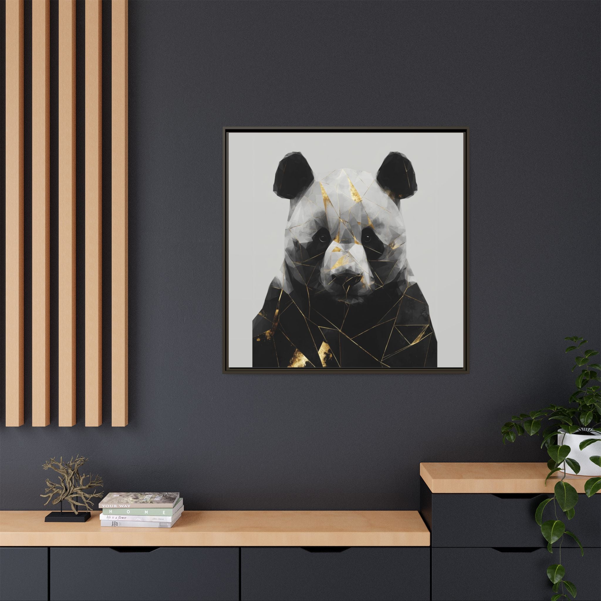 Fractured Panda: Geometric Wildlife Art, Low-Poly Contemporary Portrait   |  Personalized & Custom Orders Available
