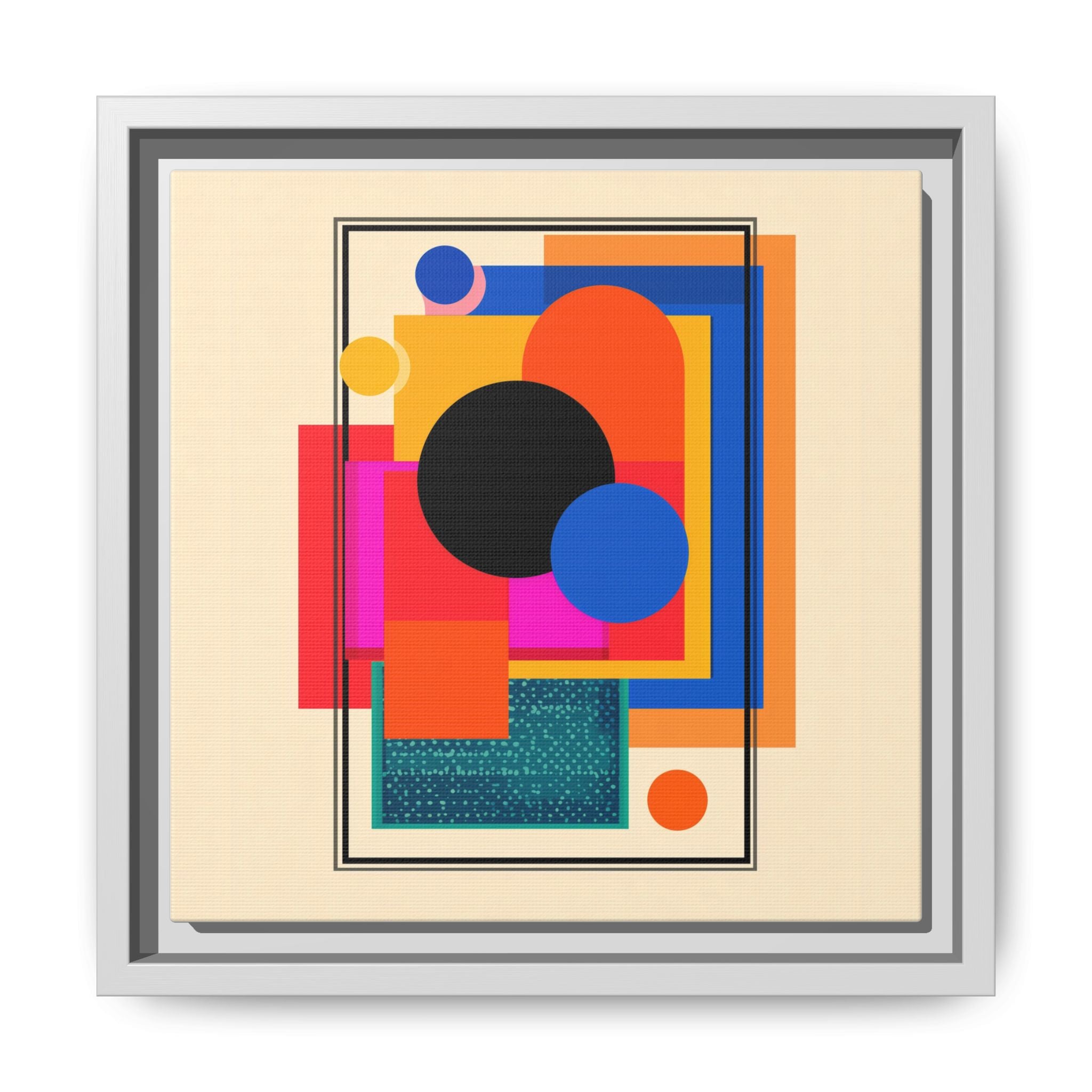 Geometric Harmony: Abstract Color Blocks, Mid-Century Modern Design, Minimalist Art Composition   |   Custom Orders Accepted