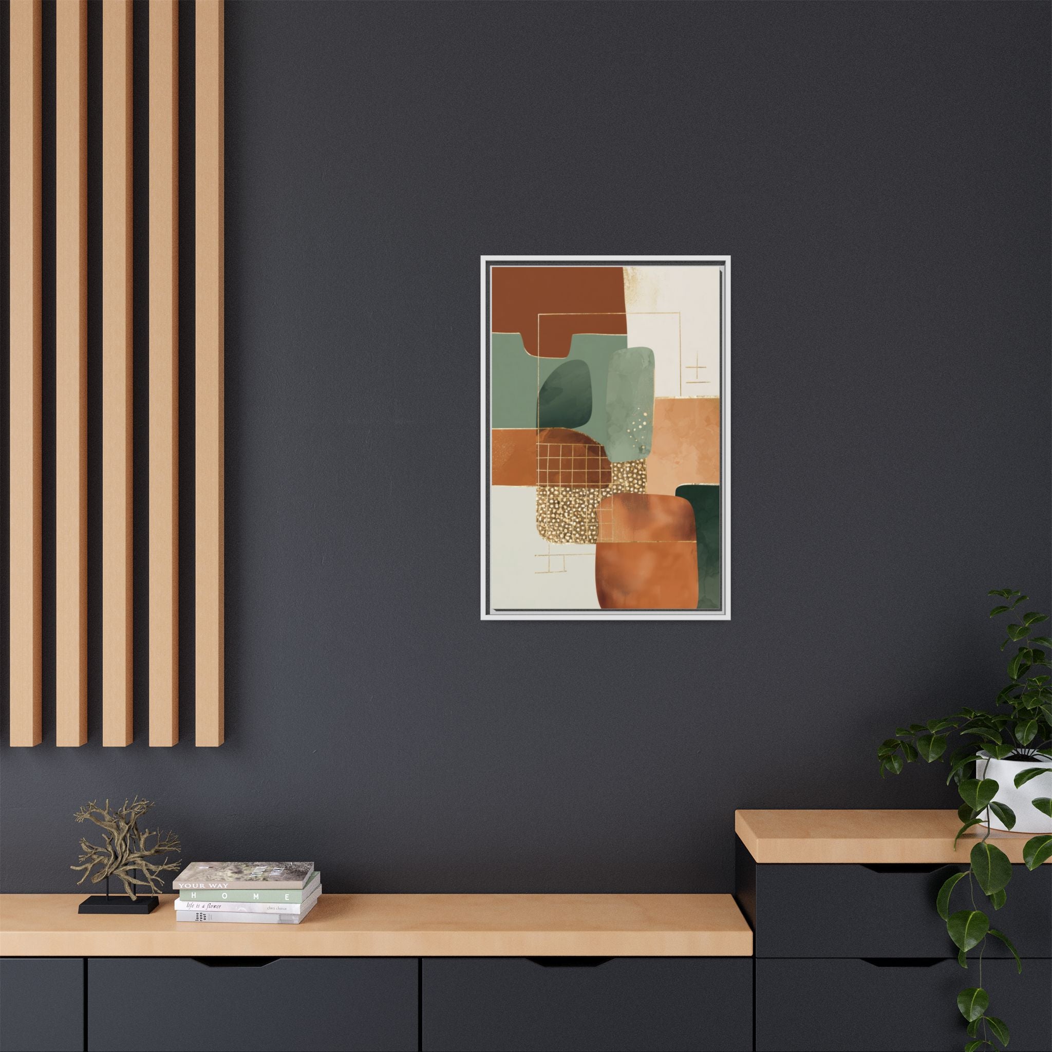 Geometric Harmony: Abstract Minimalist Art, Mid-Century Modern Design, Organic Shapes Composition   |   Custom Orders Accepted