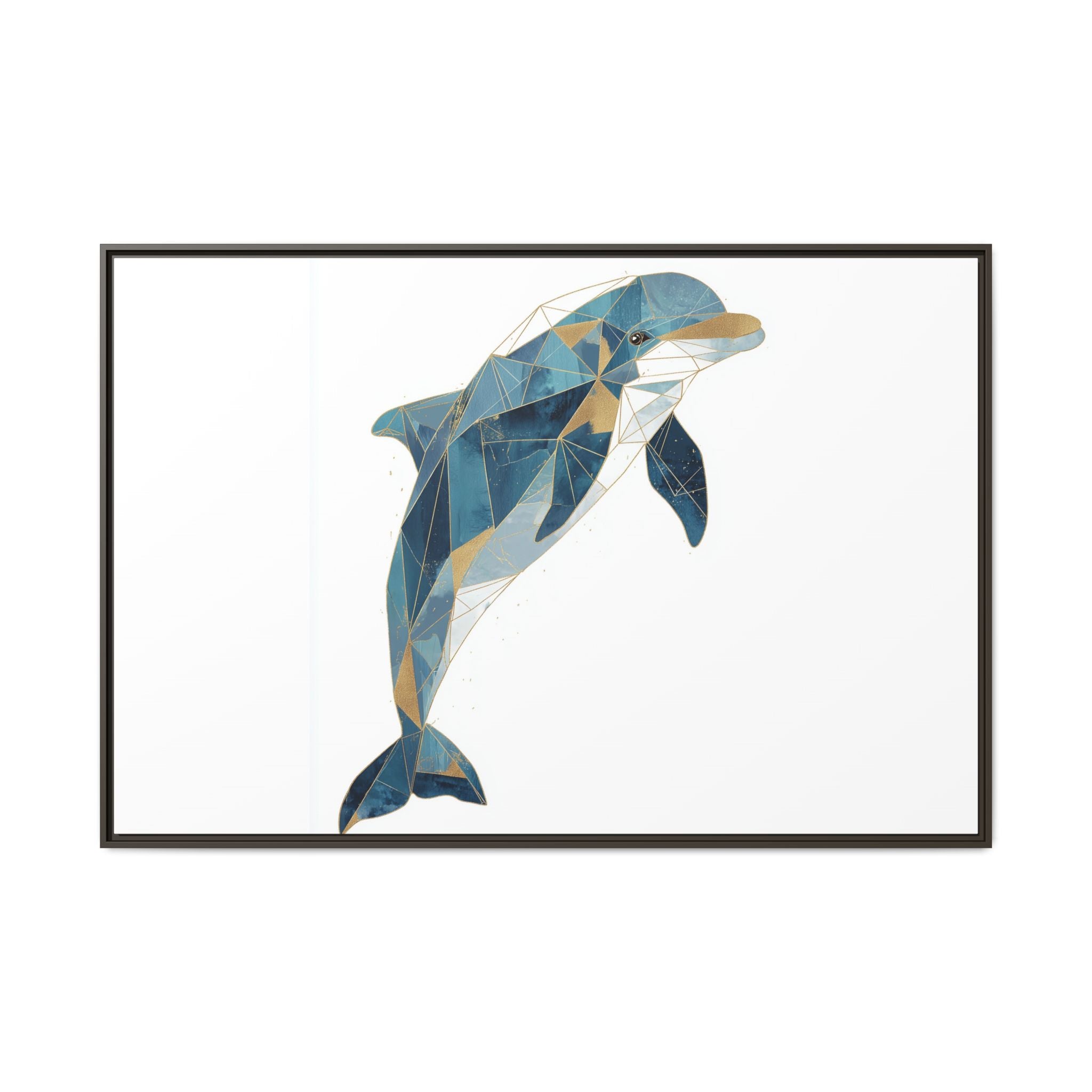 Oceanic Geometry: Dolphin in Blue Polygons, Modern Marine Art   |  Personalized & Custom Orders Available