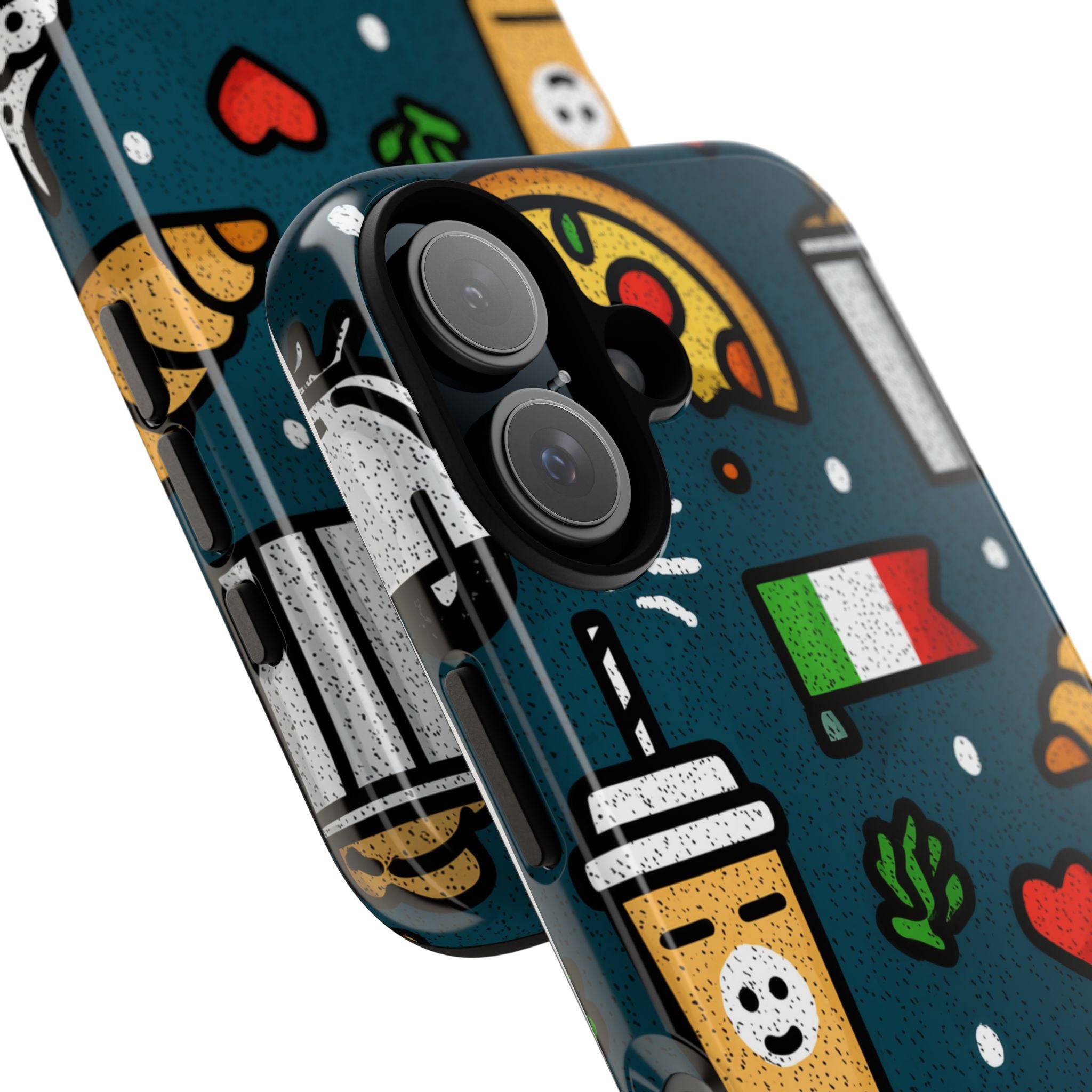Italy Italian Vespa Colorful iPhone Case, Funky Phone Cover, Unique Cell Phone Accessory, Fun Design for Kids and Teens, Gift for Holidays