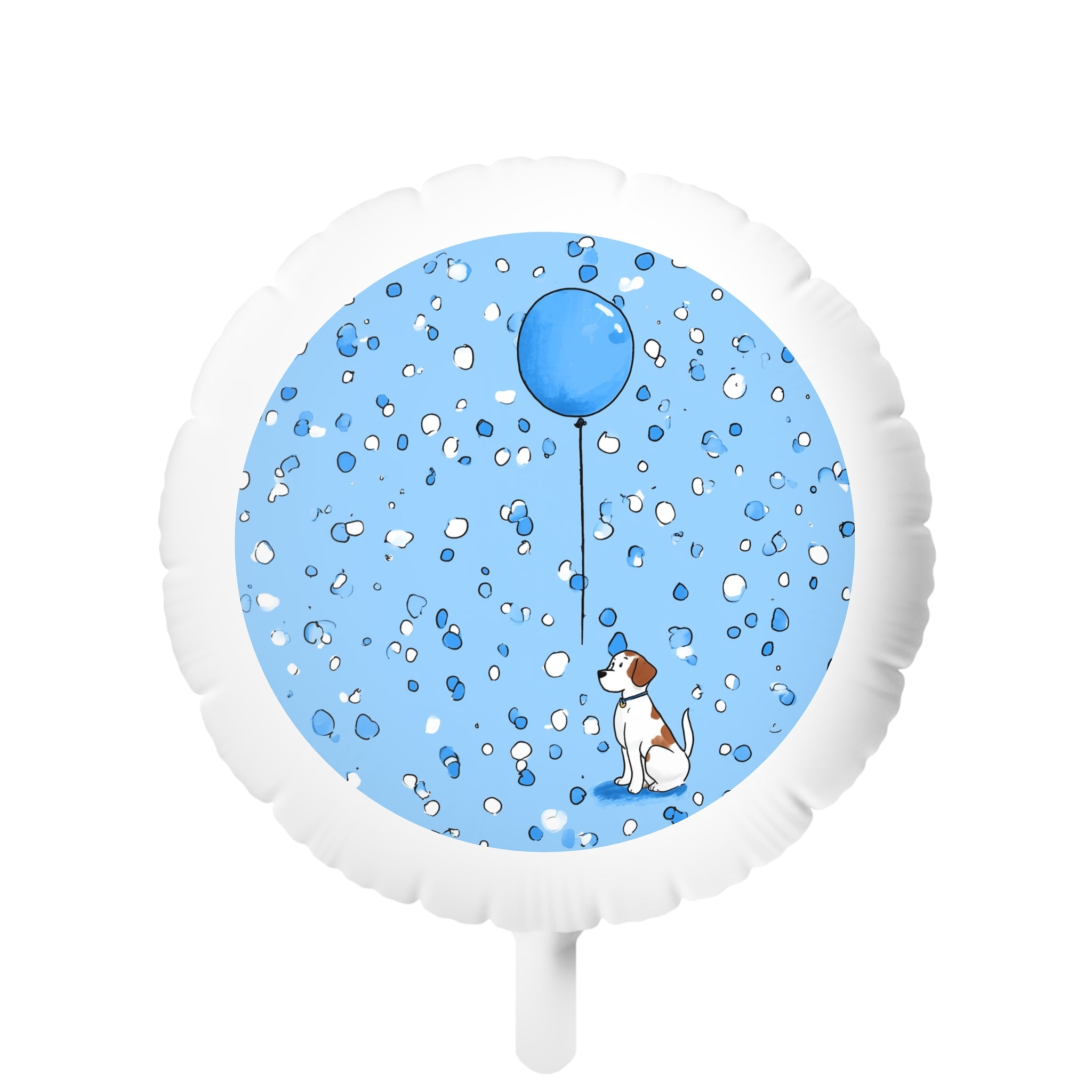 Blue Balloon Dog Mylar Helium Balloon – Cute Puppy Party Balloon for Birthdays & Baby Showers