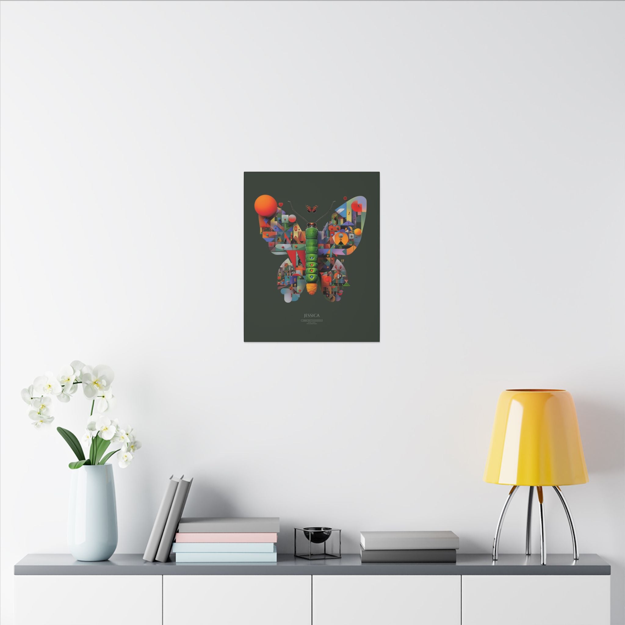 Personalized Print: Digital Butterfly Landscape, Architectural Nature Art   |    Custom Orders Available