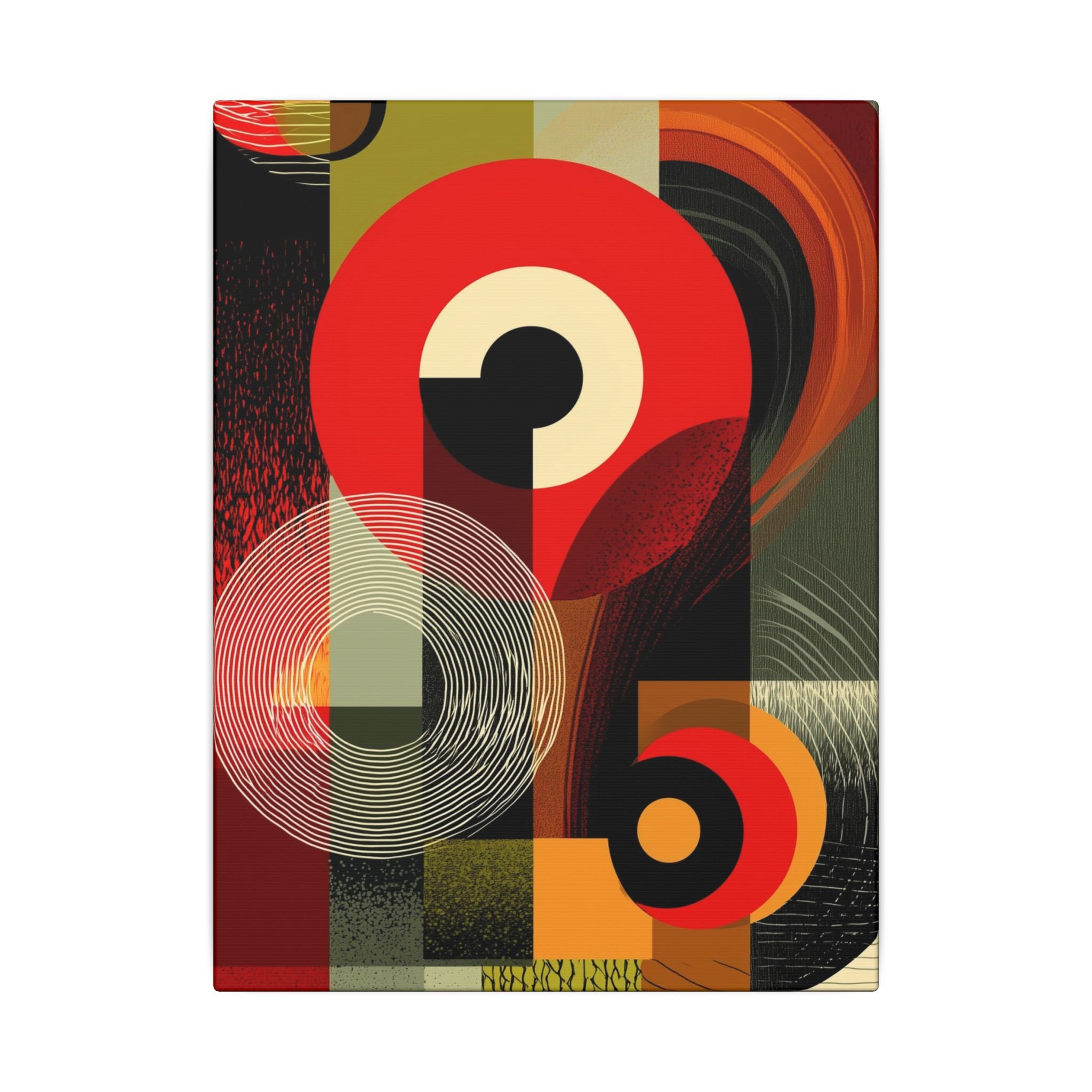 Geometric Convergence: Mid-Century Modern Abstract, Constructivist Design Principles, Bold Chromatic Composition   |   Custom Orders