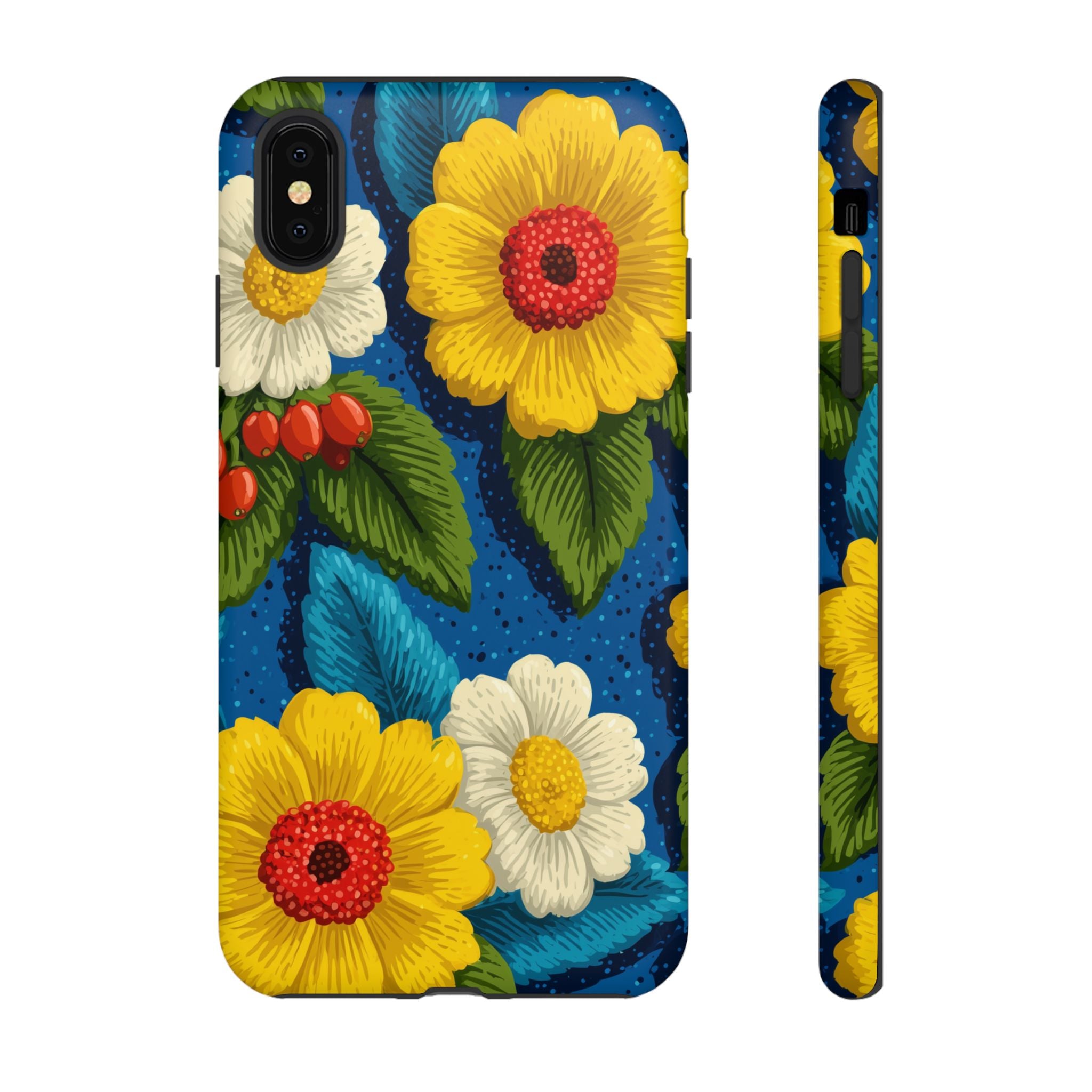 Summer Tough Cases: Floral Fine Art Phone Case, Fun Beach Vibe Phone Accessory, Summer Travel Gift, Colorful Phone Cover, Casual Style Tech