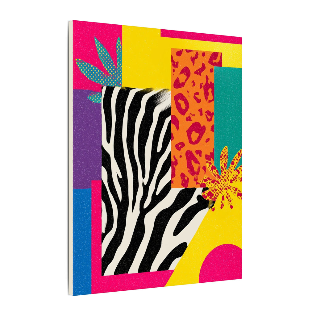Pop Geometry: Zebra Leopard Fusion, Geometric Color Block, Modern Abstract Design   |   Custom Orders Accepted