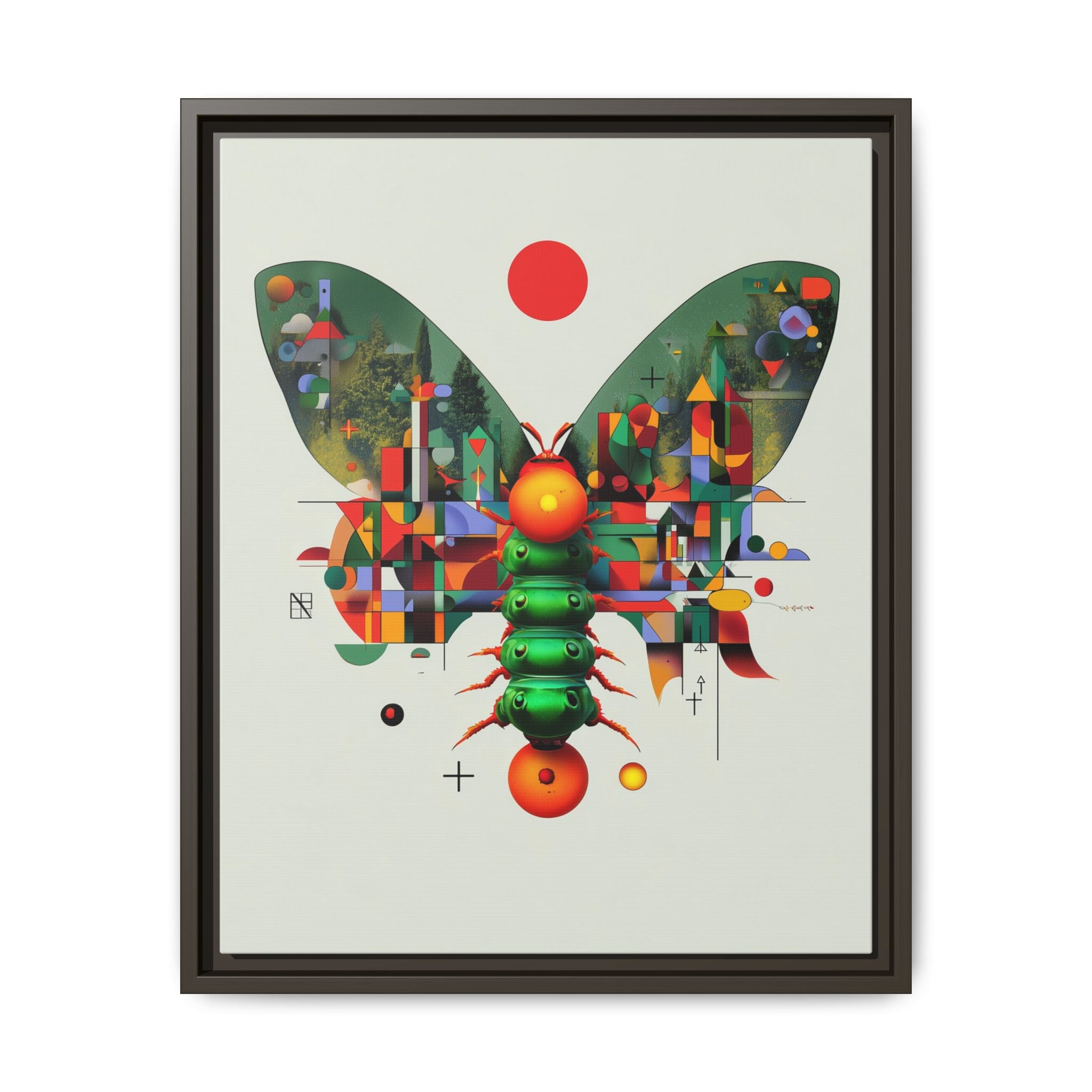 Digital Butterfly Framed Print, Cubist Architectural Abstraction   |  Personalized & Custom Orders Available