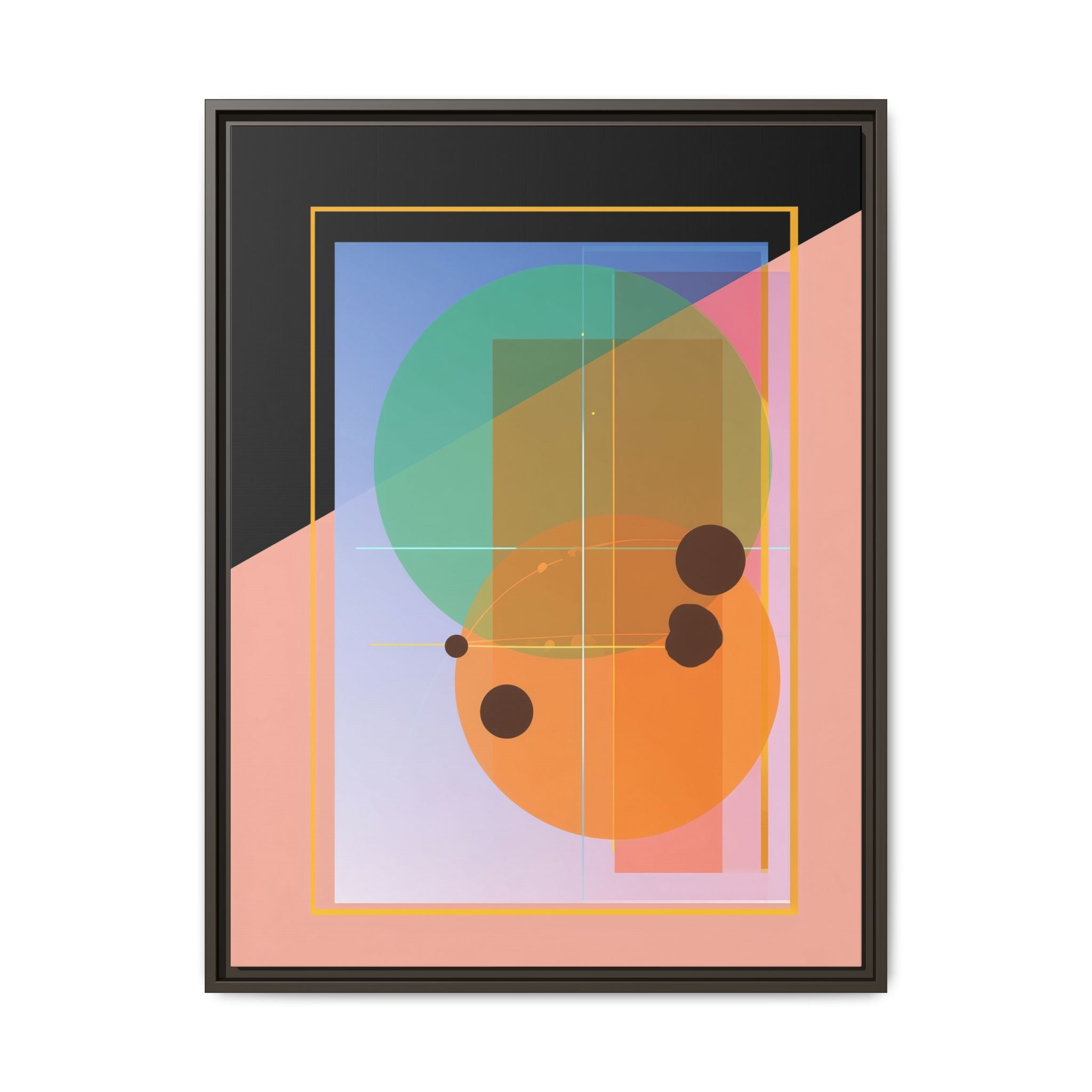 Geometric Harmony: Abstract Composition, Overlapping Shapes, Precision Design   |   Custom Orders Accepted