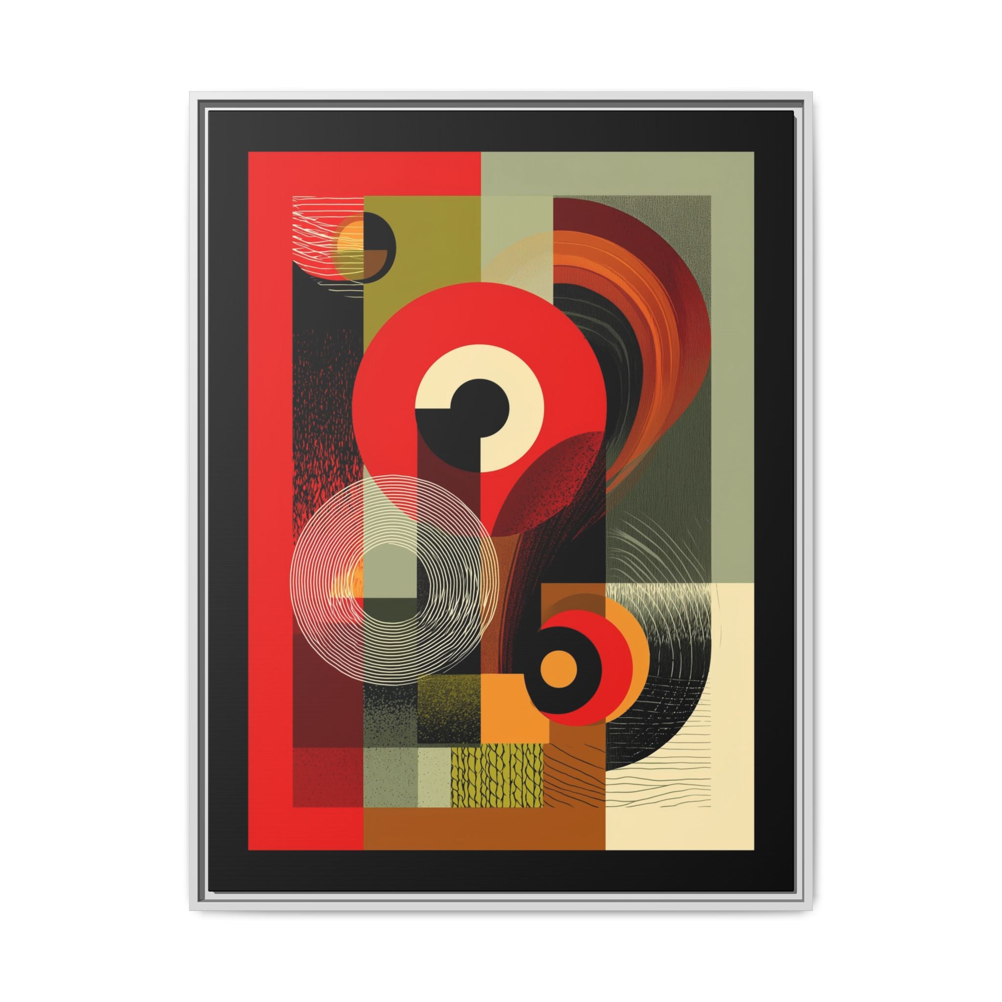 Chromatic Geometrics: Abstract Constructivist Composition, Modernist Color Blocking, Layered Circular Forms   |   Custom Orders Accepted