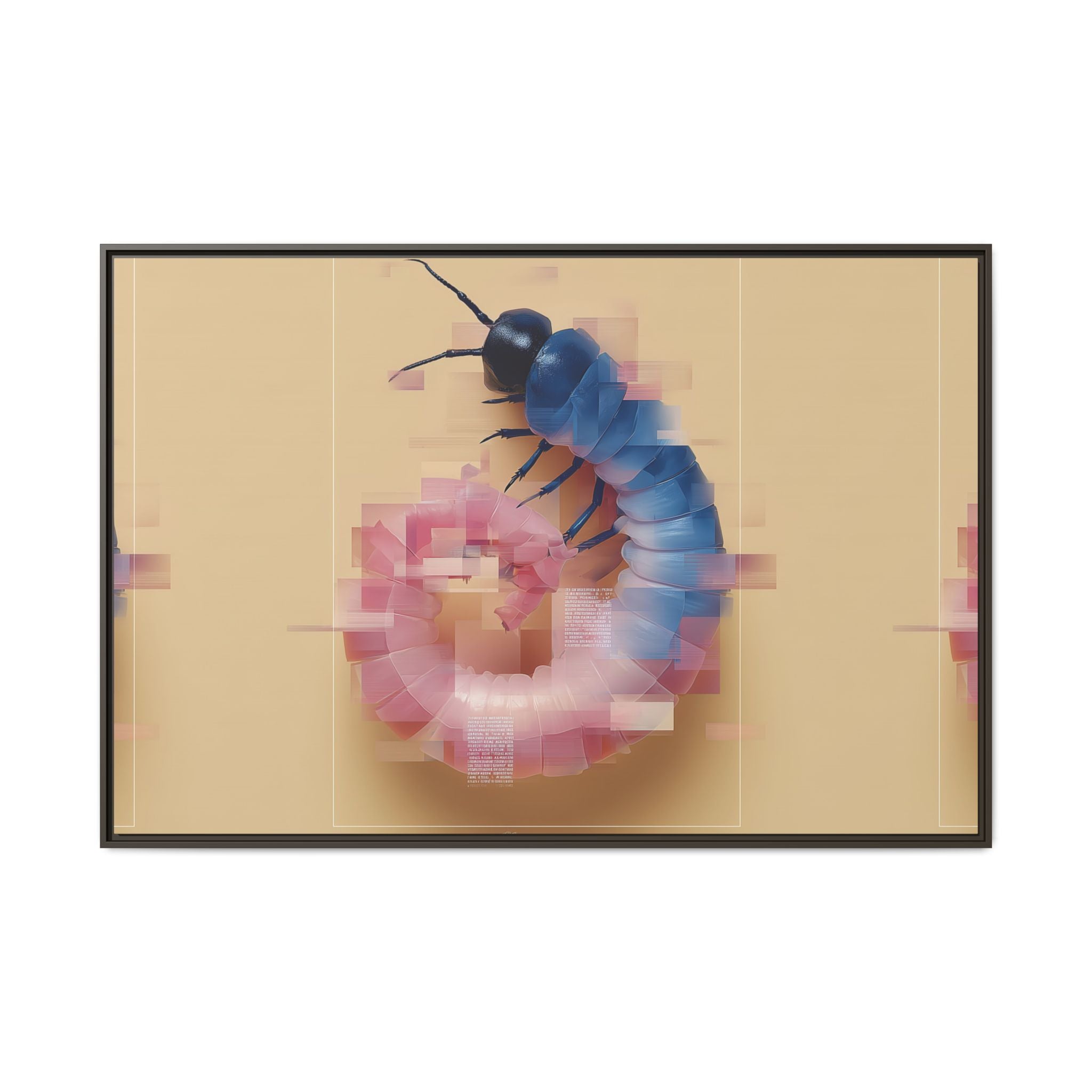Glitched Symmetry: Digital Insect Mosaic, Pixelated Fragmentation   |    Custom Orders Available