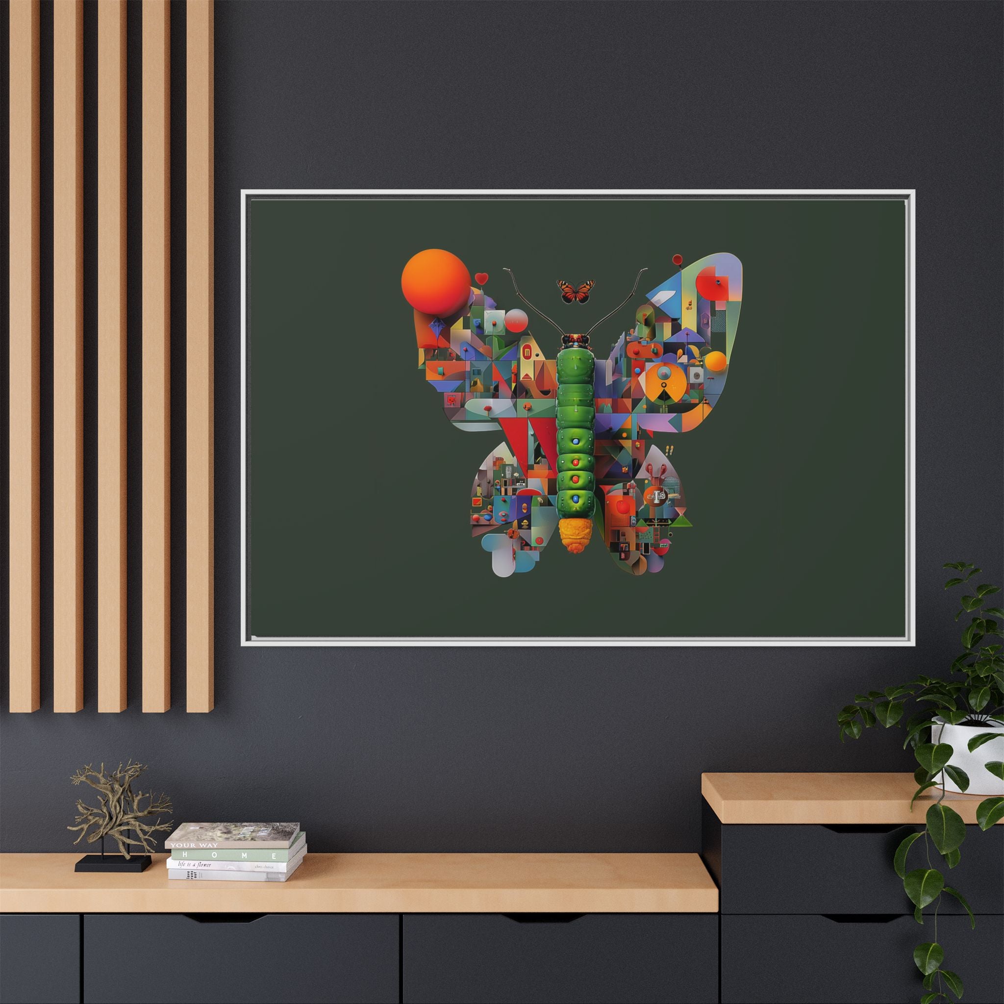 Furnie: Geometric Butterfly Mosaic, Digital Art Landscape   |    Custom Orders Available