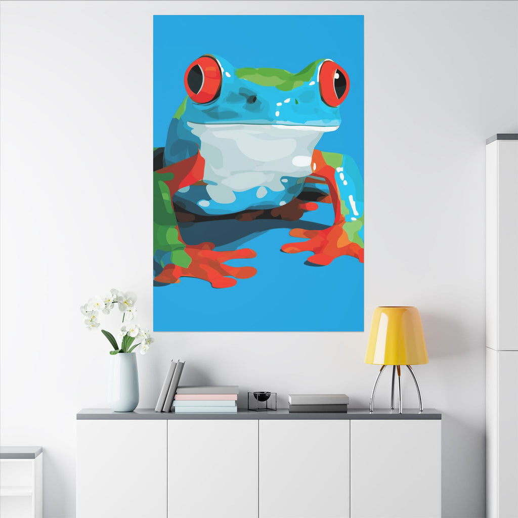 Chromatic Amphibian: Geometric Frog Art, Vibrant Digital Illustration   |    Custom Orders Available