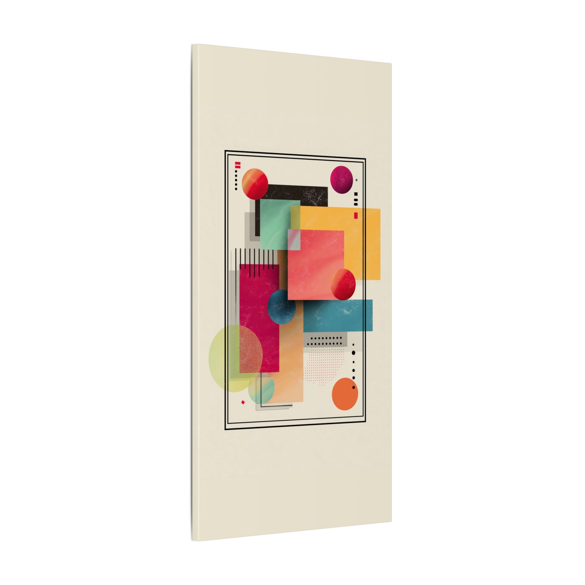 Geometric Dynamism: Bauhaus Abstraction, Translucent Shapes, Modernist Composition   |   Custom Orders Accepted