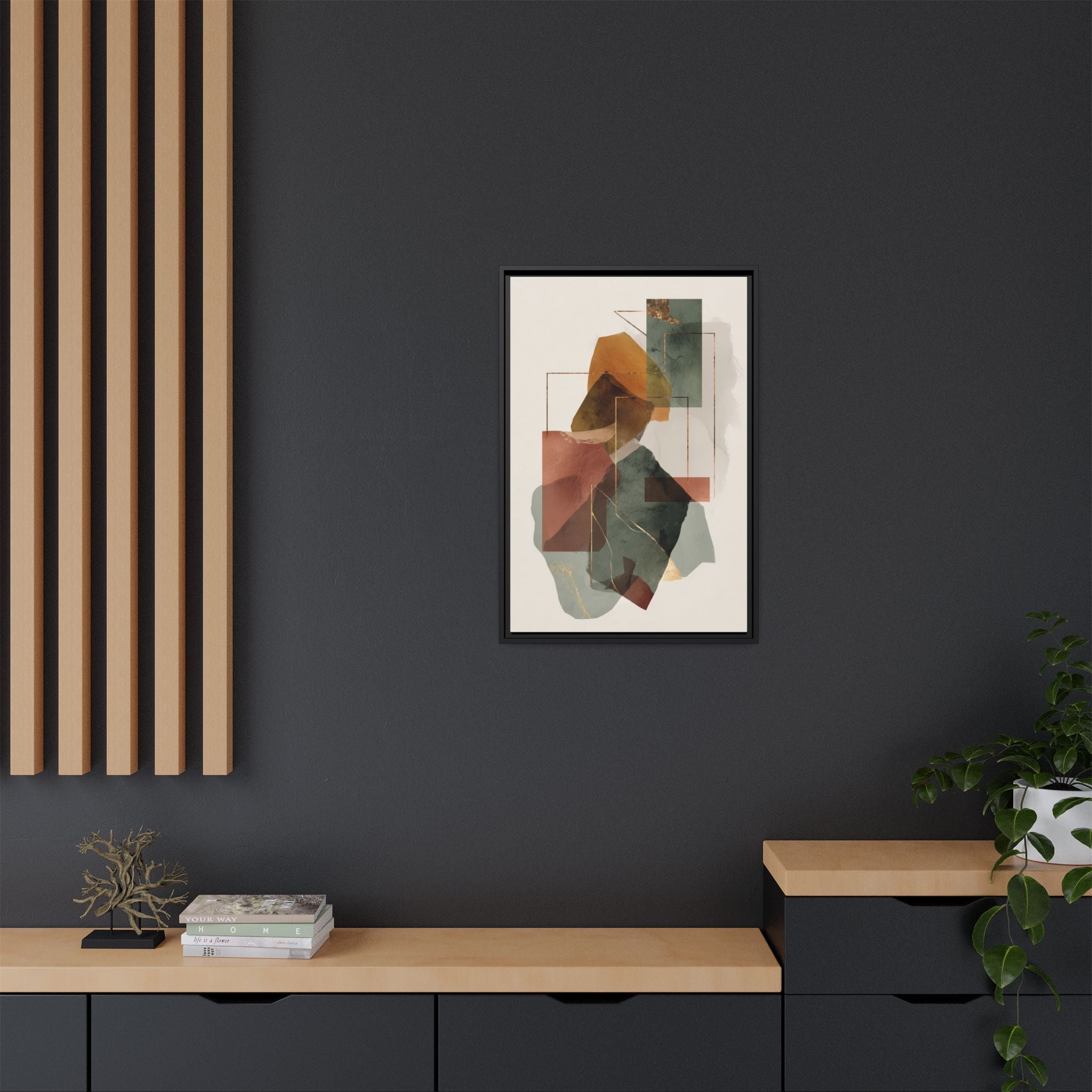 Harmonic Geometries: Architectural Abstraction, Earthy Palette, Minimalist Composition   |   Custom Orders Accepted