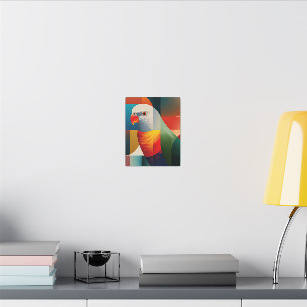 Prismatic Parrot: Cubist Geometry, Fragmented Nature   |    Custom Orders Available