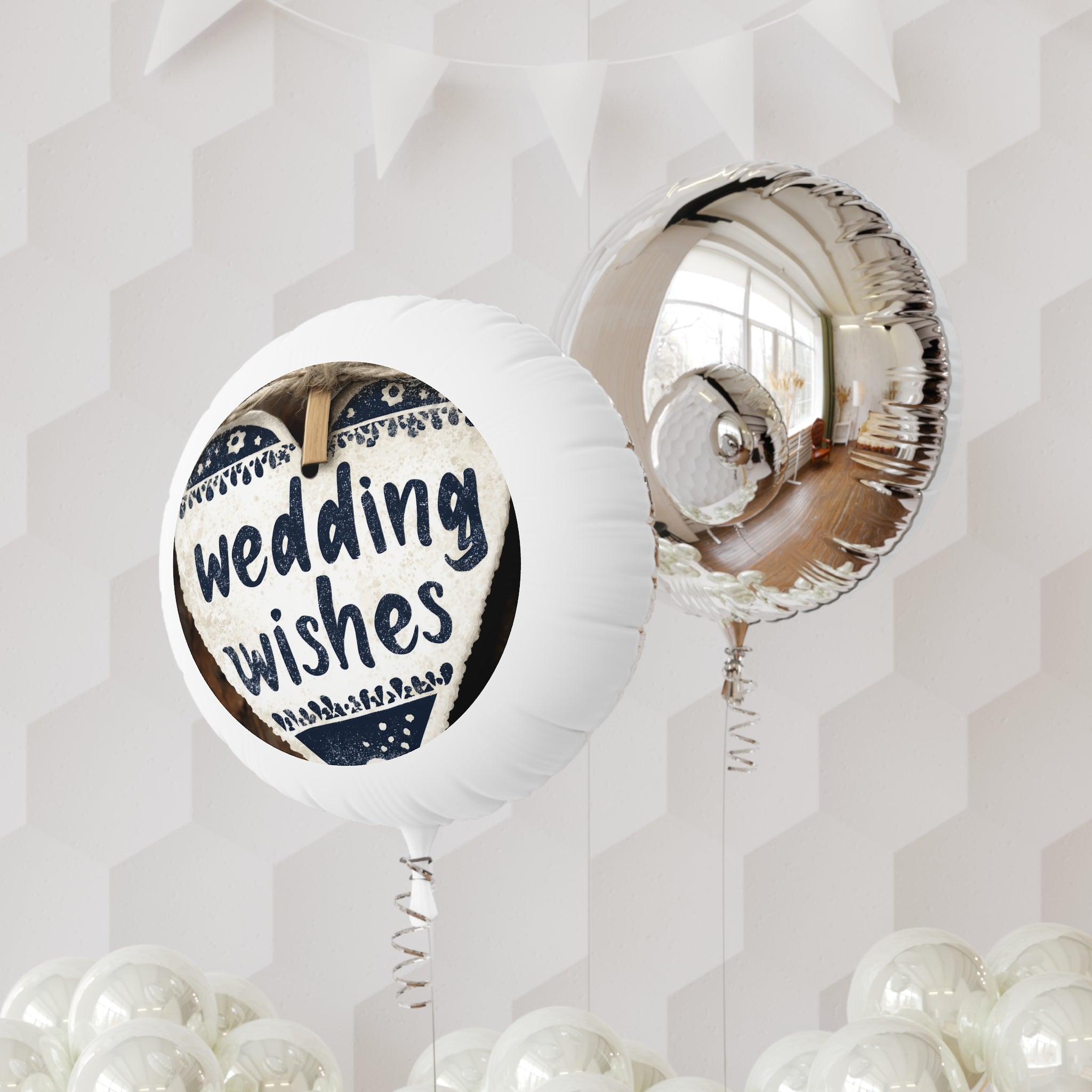 Wedding Wishes Mylar Balloon