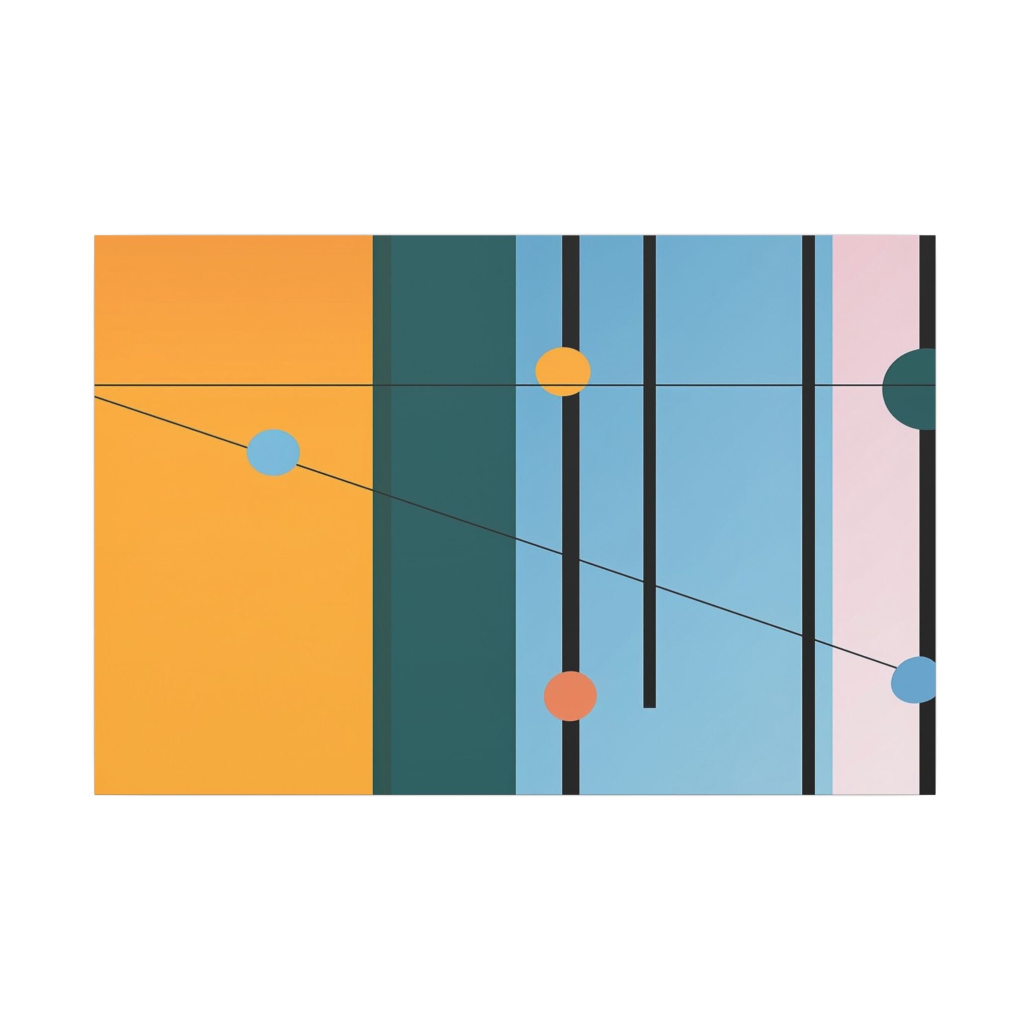 Geometric Networks: Constructivist Color Planes, Intersectional Design, Minimalist Spatial Composition   |   Custom Orders Accepted