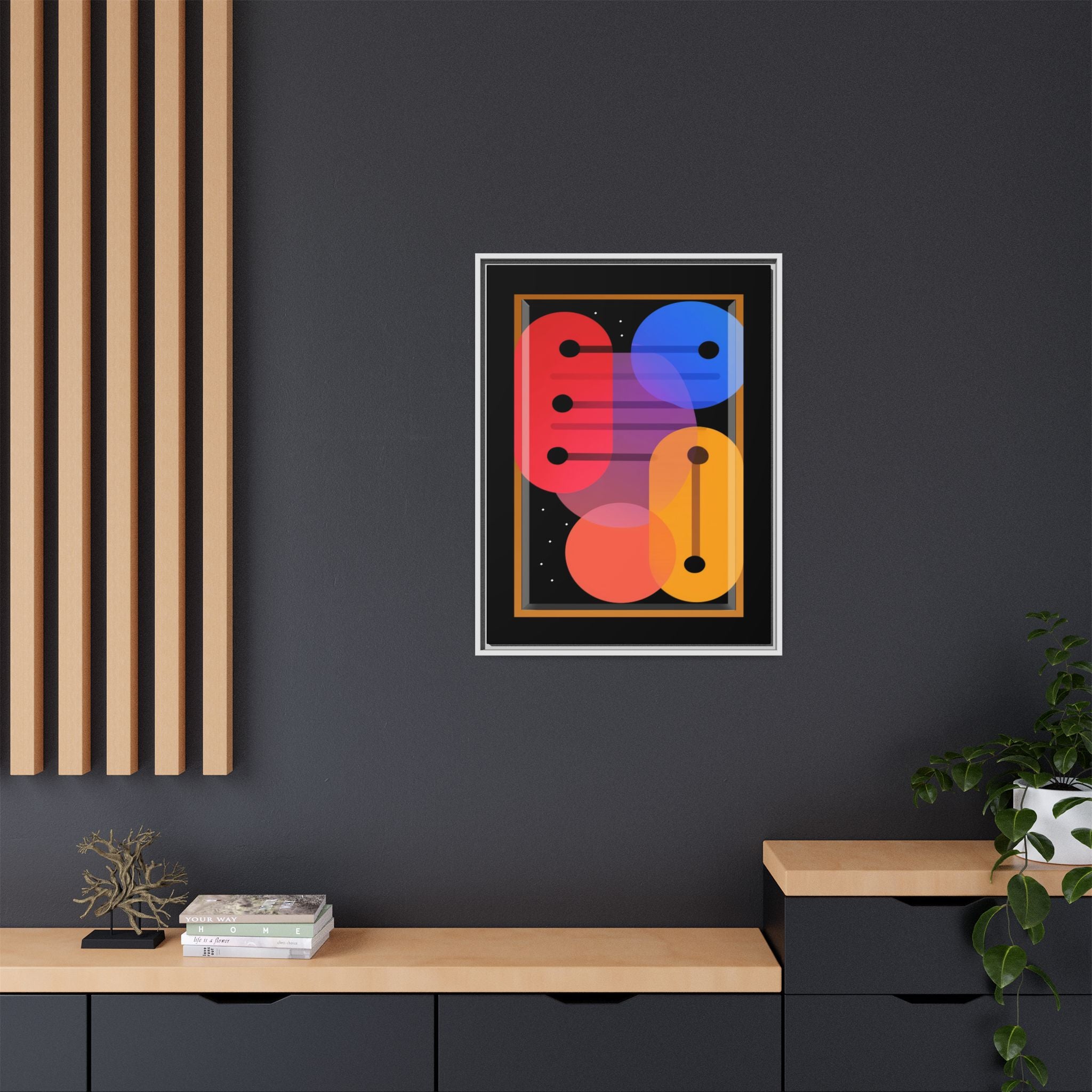 Celestial Geometry: Organic Shapes in Motion, Digital Abstract Composition, Vibrant Color Intersections   |   Custom Orders Accepted